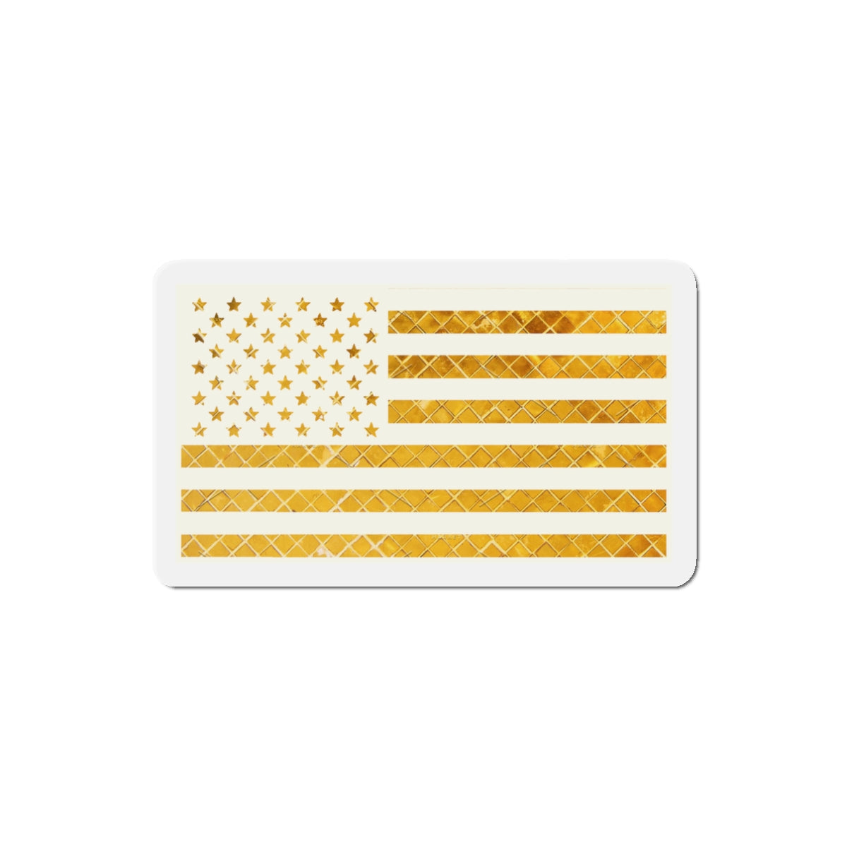 Ultimate USA Flag Gold Mosaic Old Glory Die-Cut Magnets