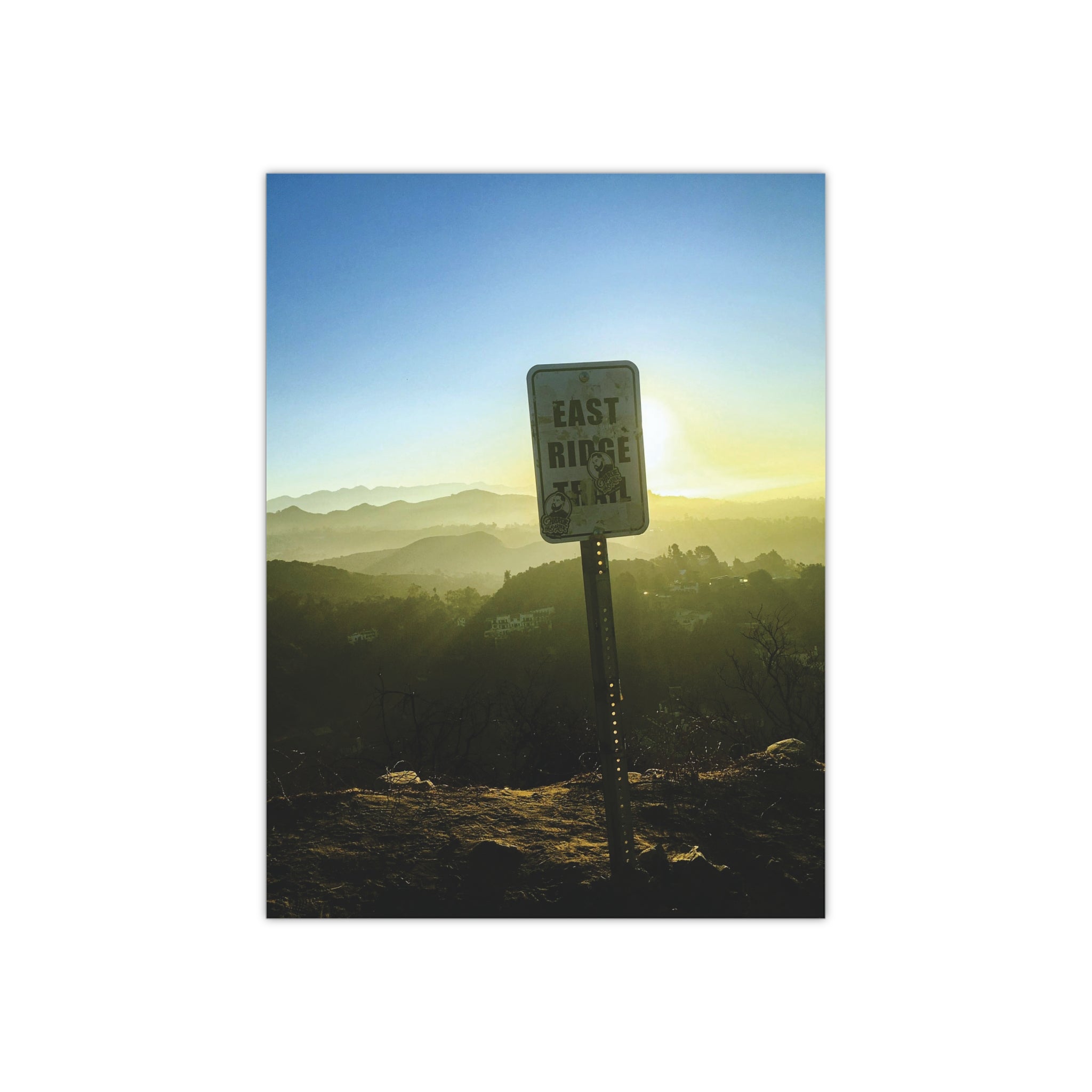 Sunrise on East Ridge Trail, Runyon Canyon, Los Angeles, California - Satin Poster (300gsm)