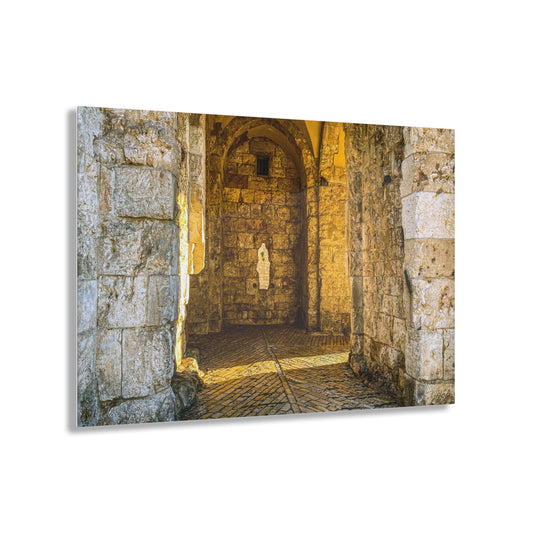 A Gate in the Jerusalem Wall in the Old City - Acrylic Print