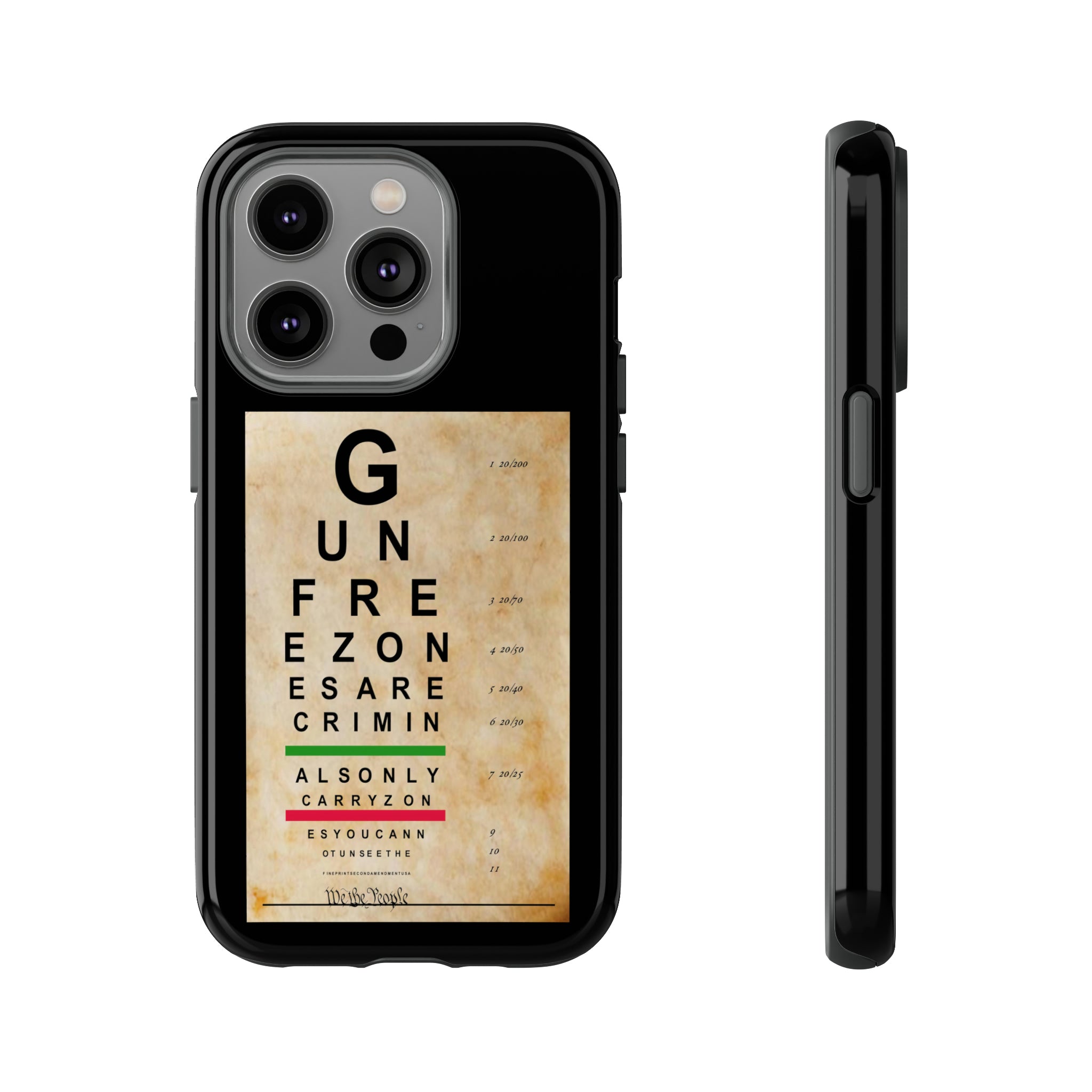 Second Amendment Eye Chart Tough Case