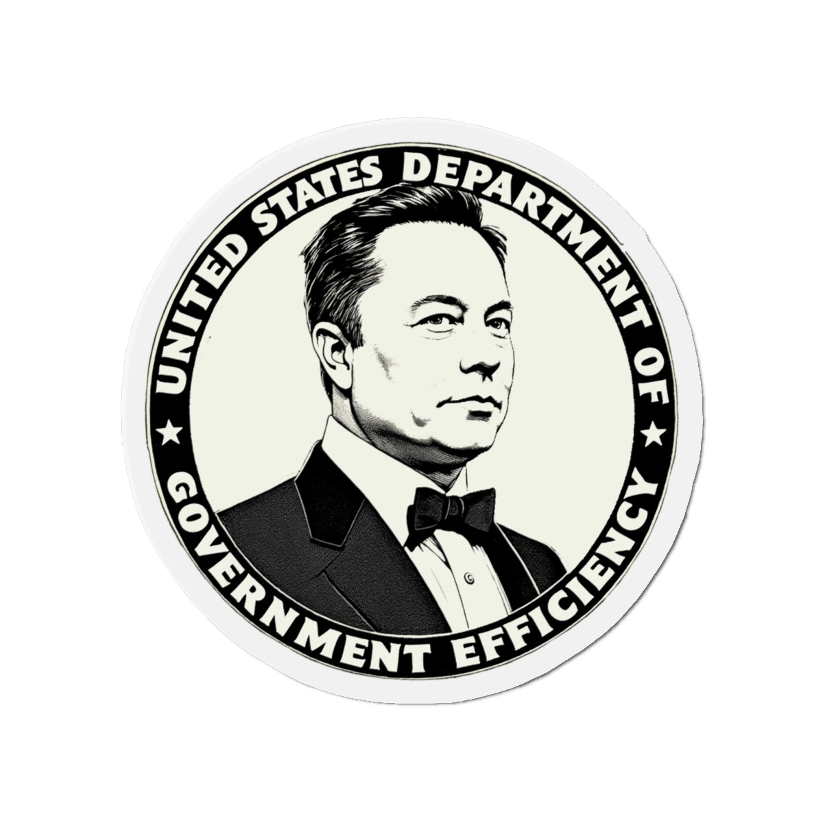 US DOGE Elon Musk Die-Cut Magnets