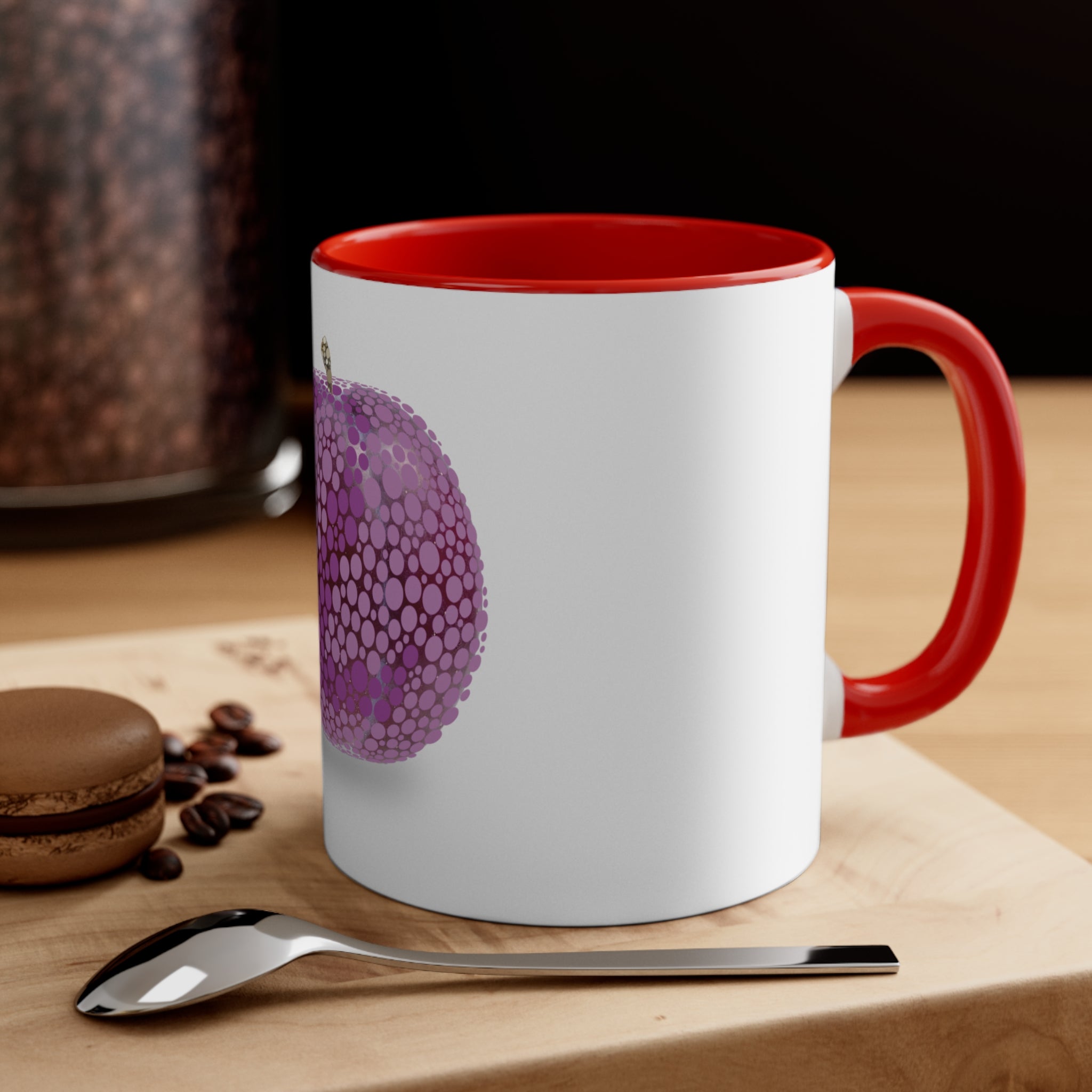 Ishihara Purple Plum Abstract Artwork Accent Coffee Mug, 11oz