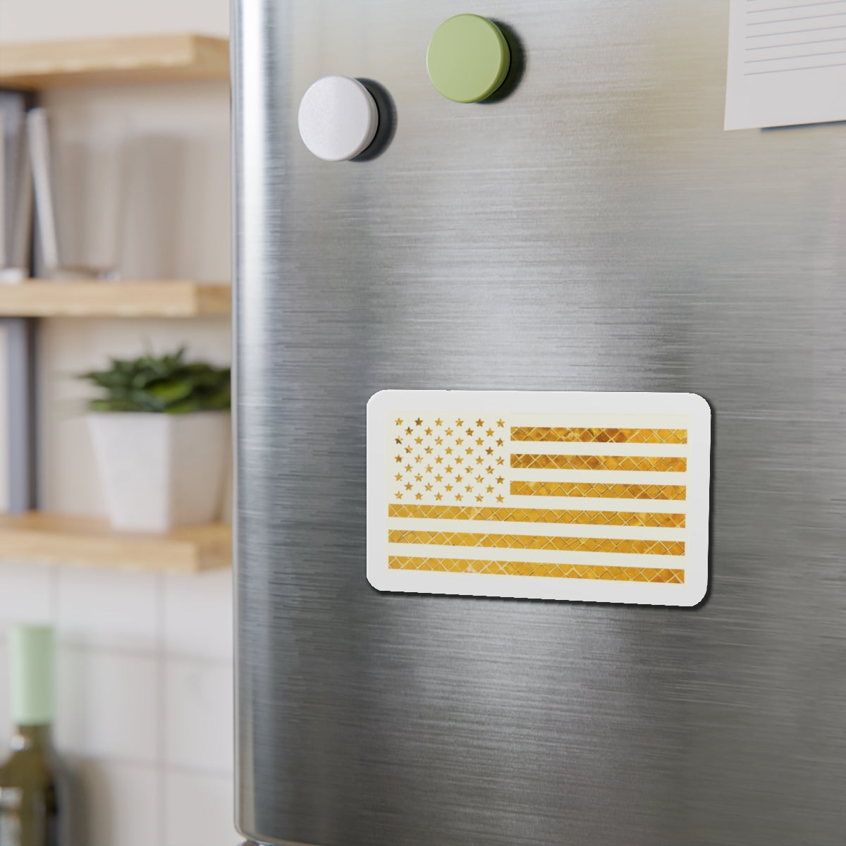 Ultimate USA Flag Gold Mosaic Old Glory Die-Cut Magnets