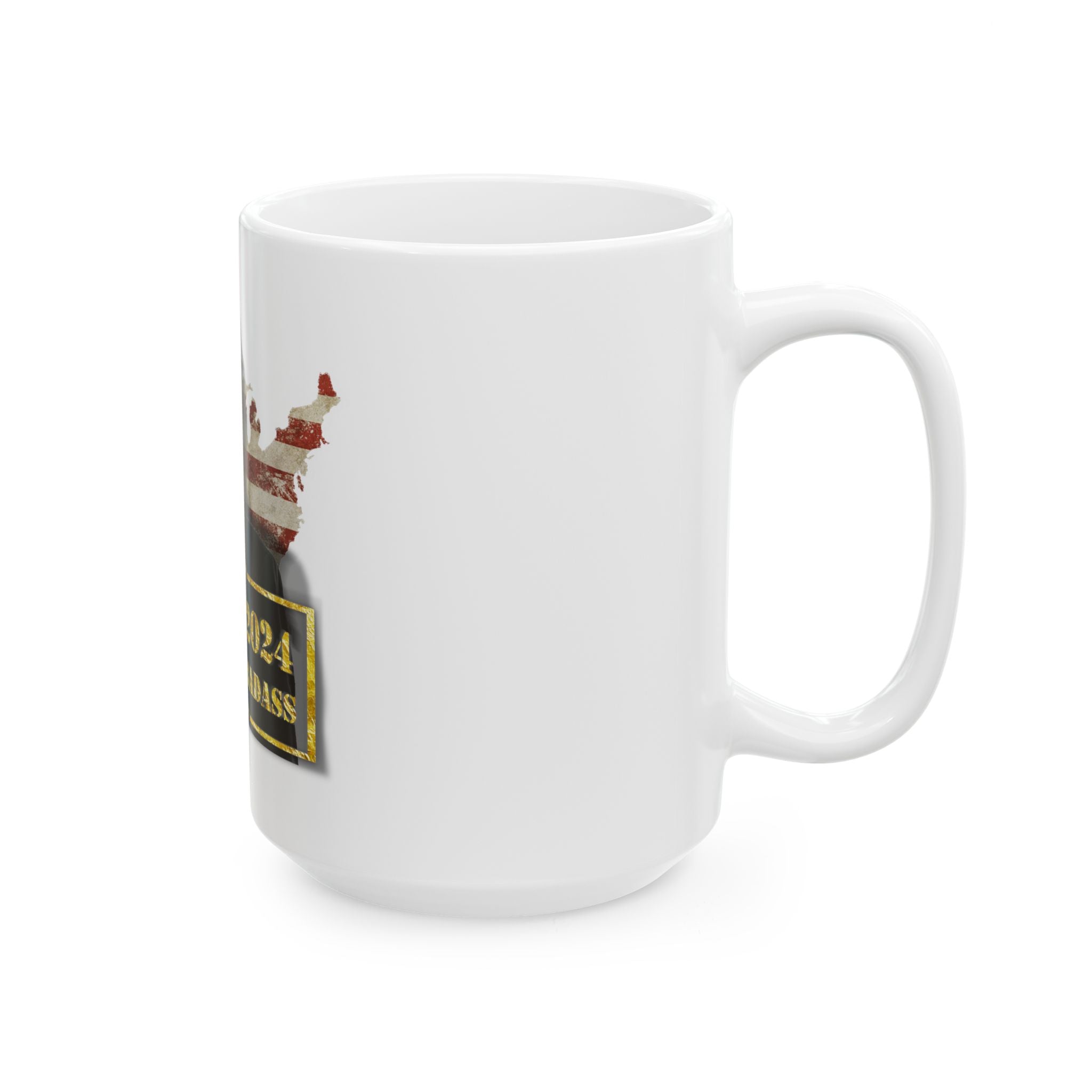 Trump 2024 American Badass Ceramic Mug, (11oz, 15oz)