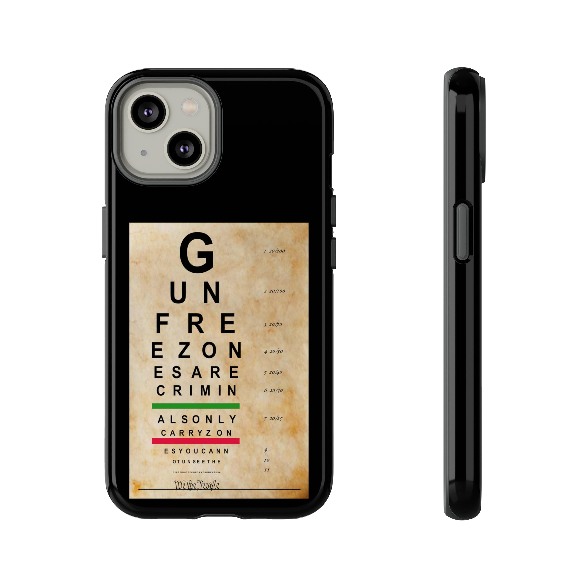 Second Amendment Eye Chart Tough Case