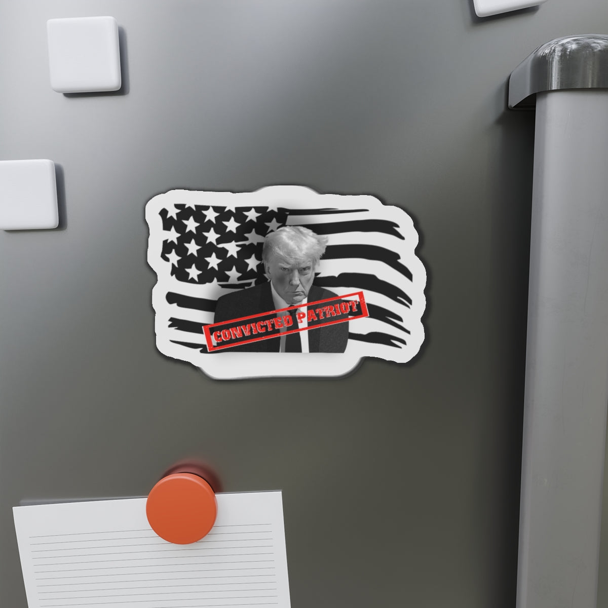 Trump Mugshot 2024 CONVICTED PATRIOT MAGA Die-Cut Magnets