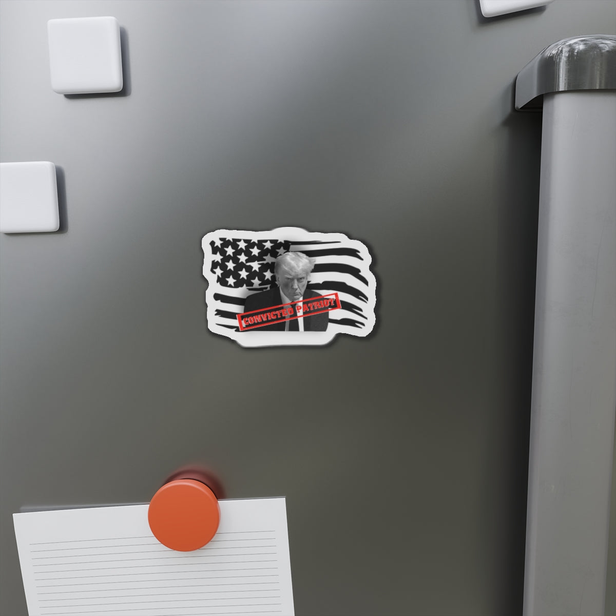 Trump Mugshot 2024 CONVICTED PATRIOT MAGA Die-Cut Magnets