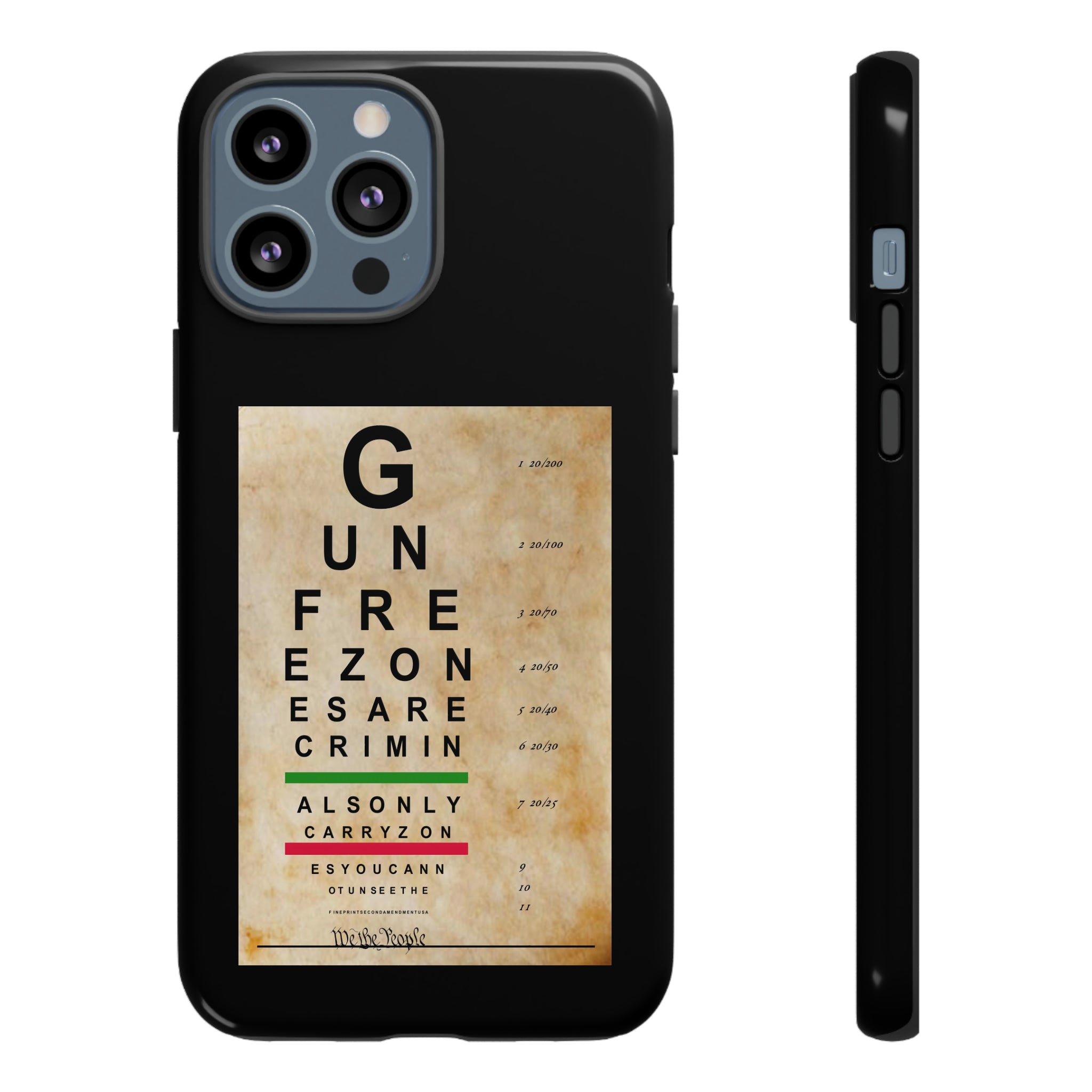 Second Amendment Eye Chart Tough Case