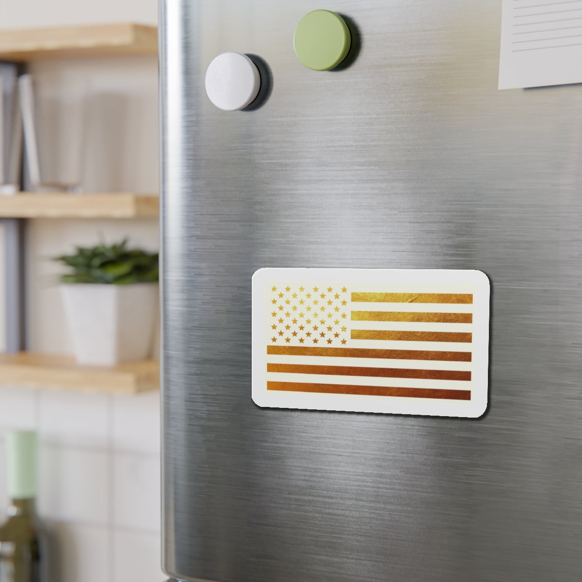 Ultimate USA Flag Gold Leaf Old Glory Die-Cut Magnets