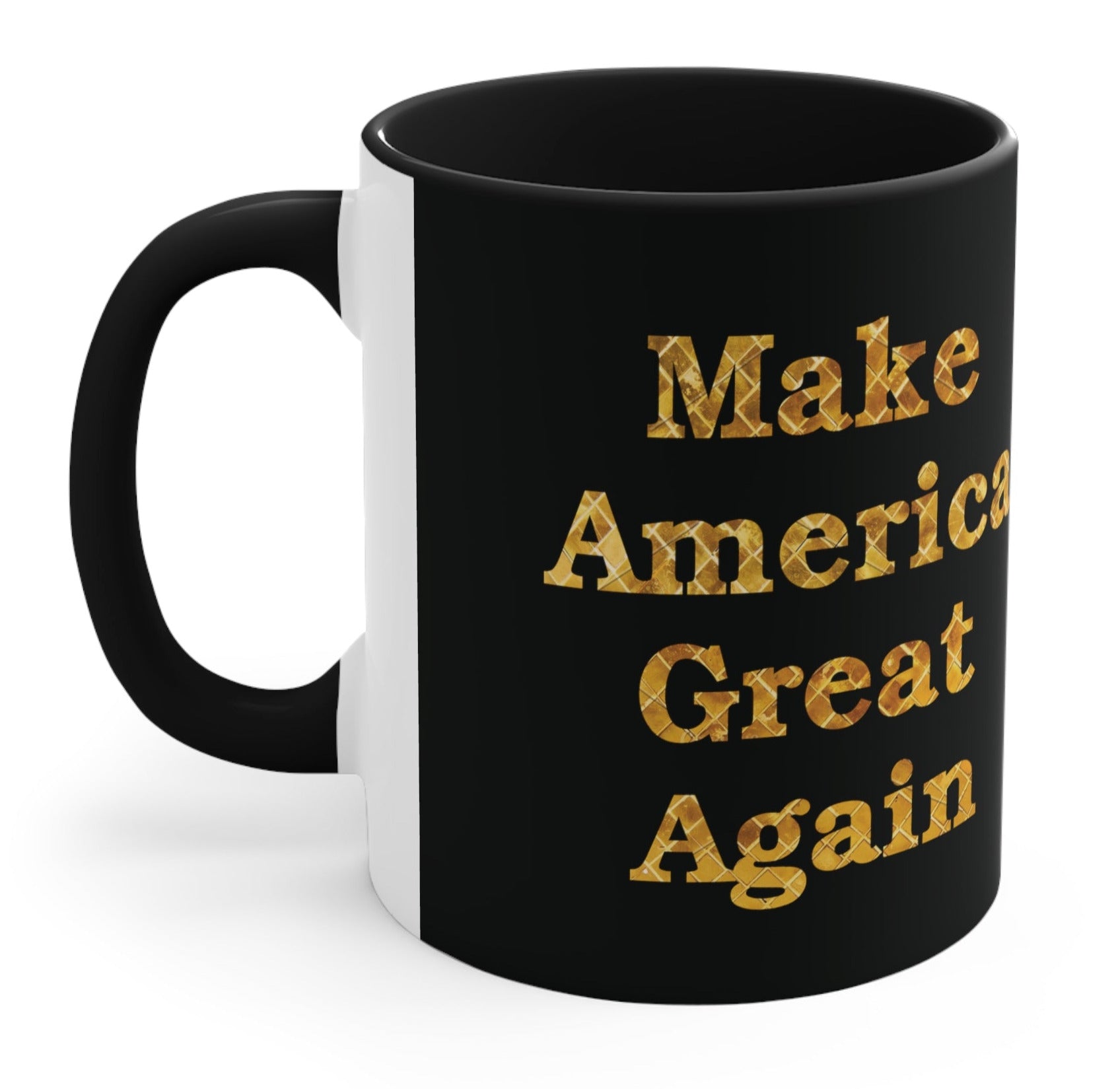 Ultimate MAGA Gold Mosaic Accent Coffee Mug, 11oz