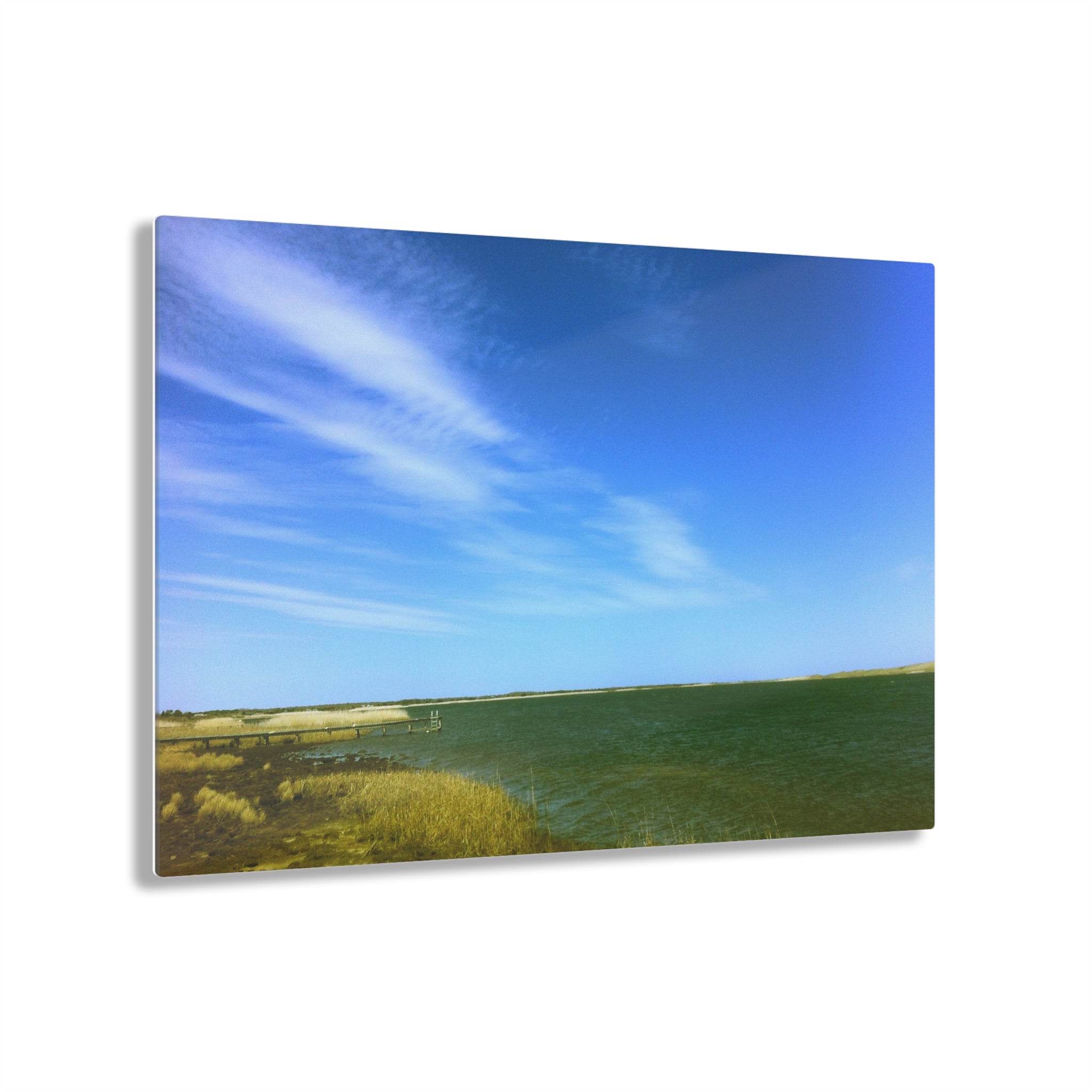 A Tranquil Shore & Dock on Cape Cod, Massachusetts - Acrylic Print