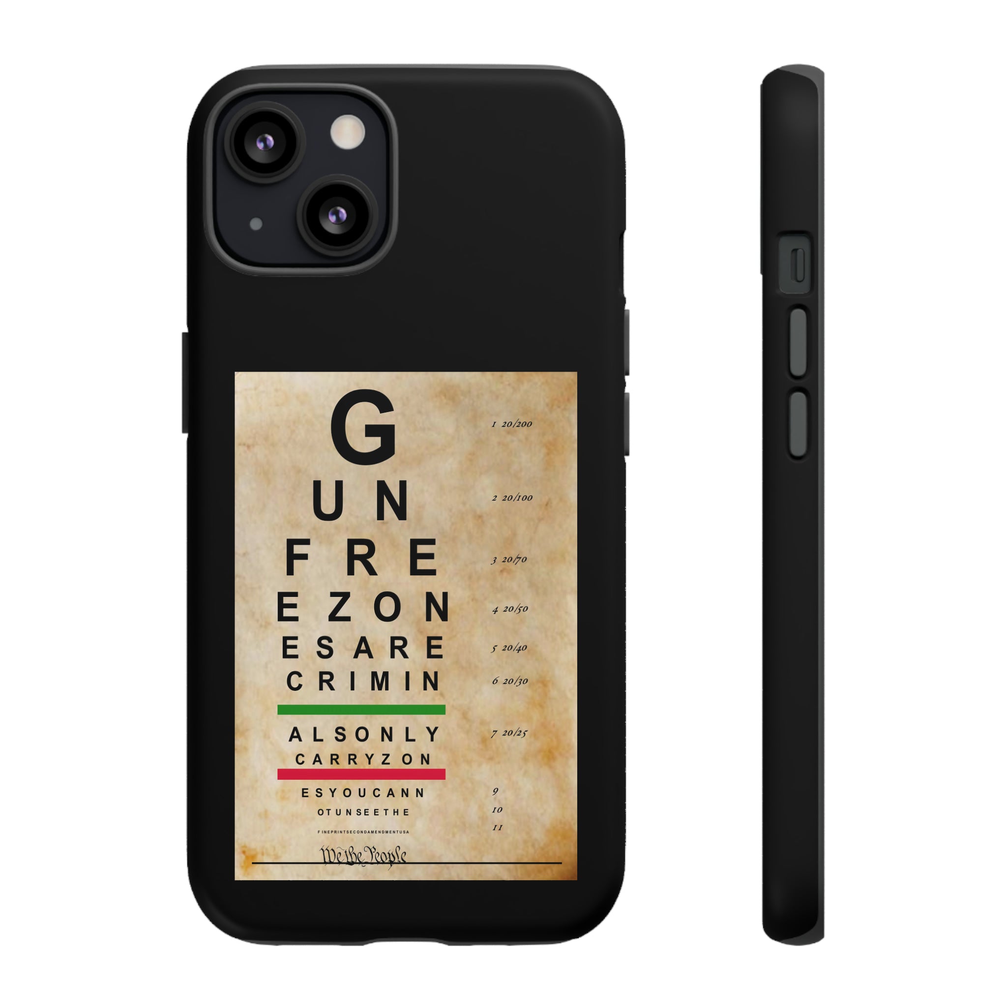 Second Amendment Eye Chart Tough Case