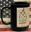 Judicial Activism Constitutional Eye Chart Mug 15oz