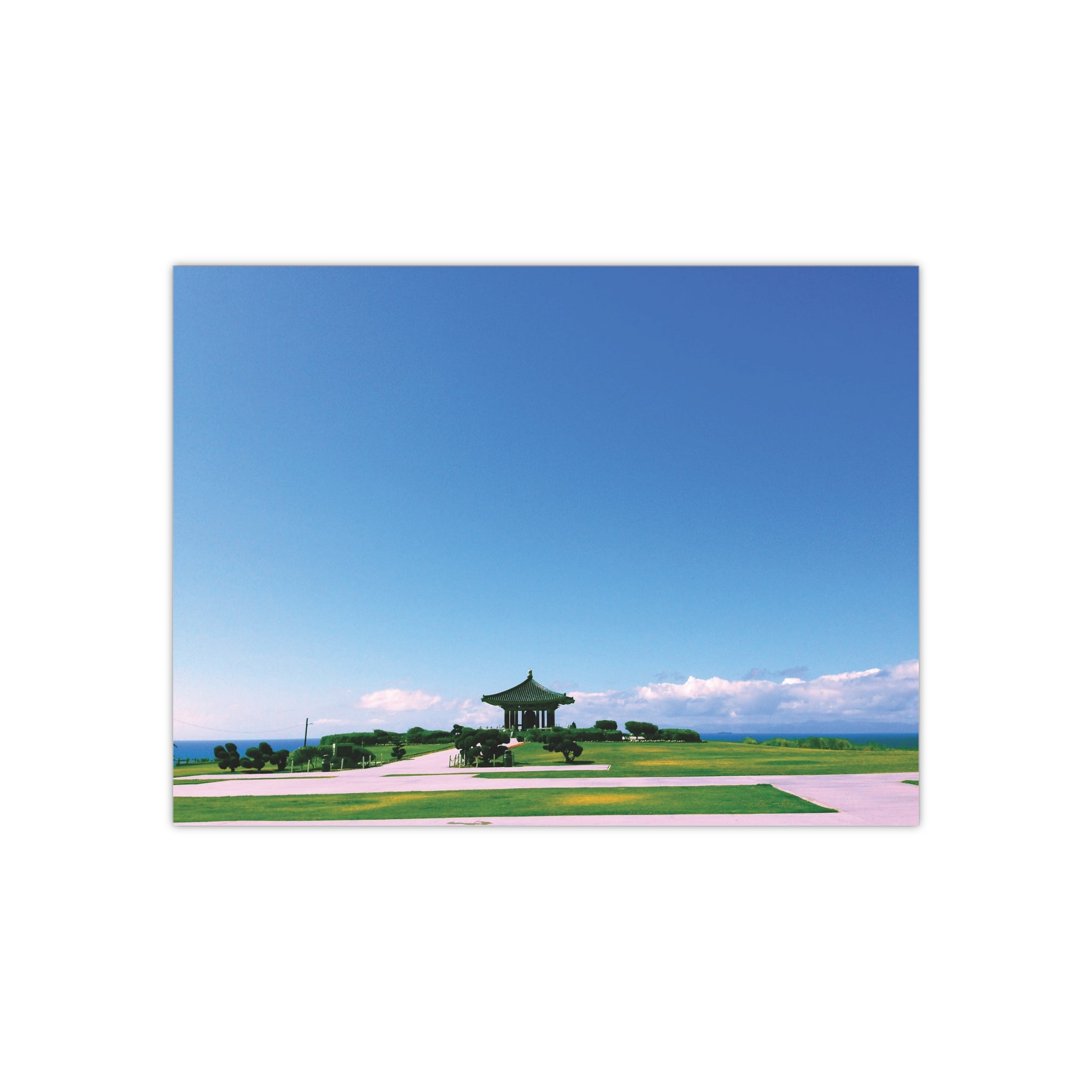 The Korean Bell of Friendship in Angel's Gate Park, San Pedro, Los Angeles, California  - Satin Poster (300gsm)