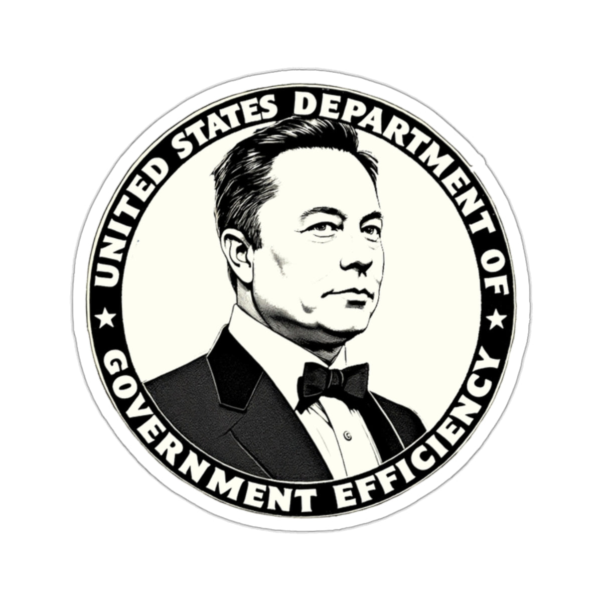 US DOGE Elon Musk Cut Stickers