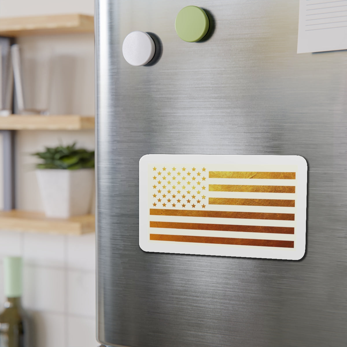 Ultimate USA Flag Gold Leaf Old Glory Die-Cut Magnets