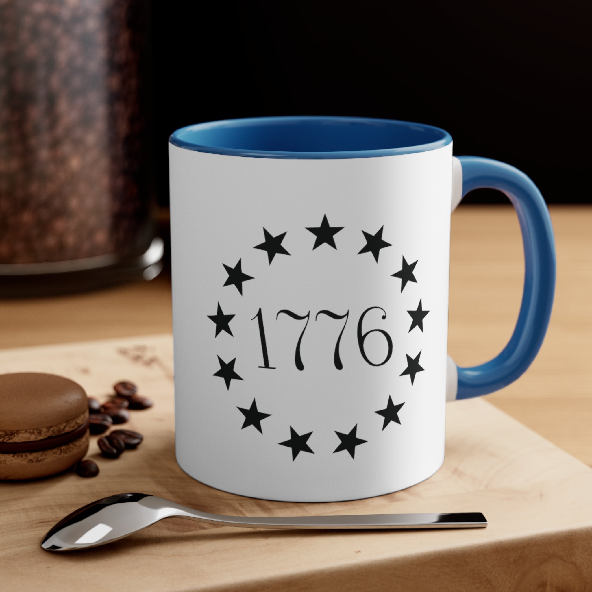 Benjamin Franklin Quote "Rebellion to Tyrants is Obedience to God" Accent Coffee Mug, 11oz