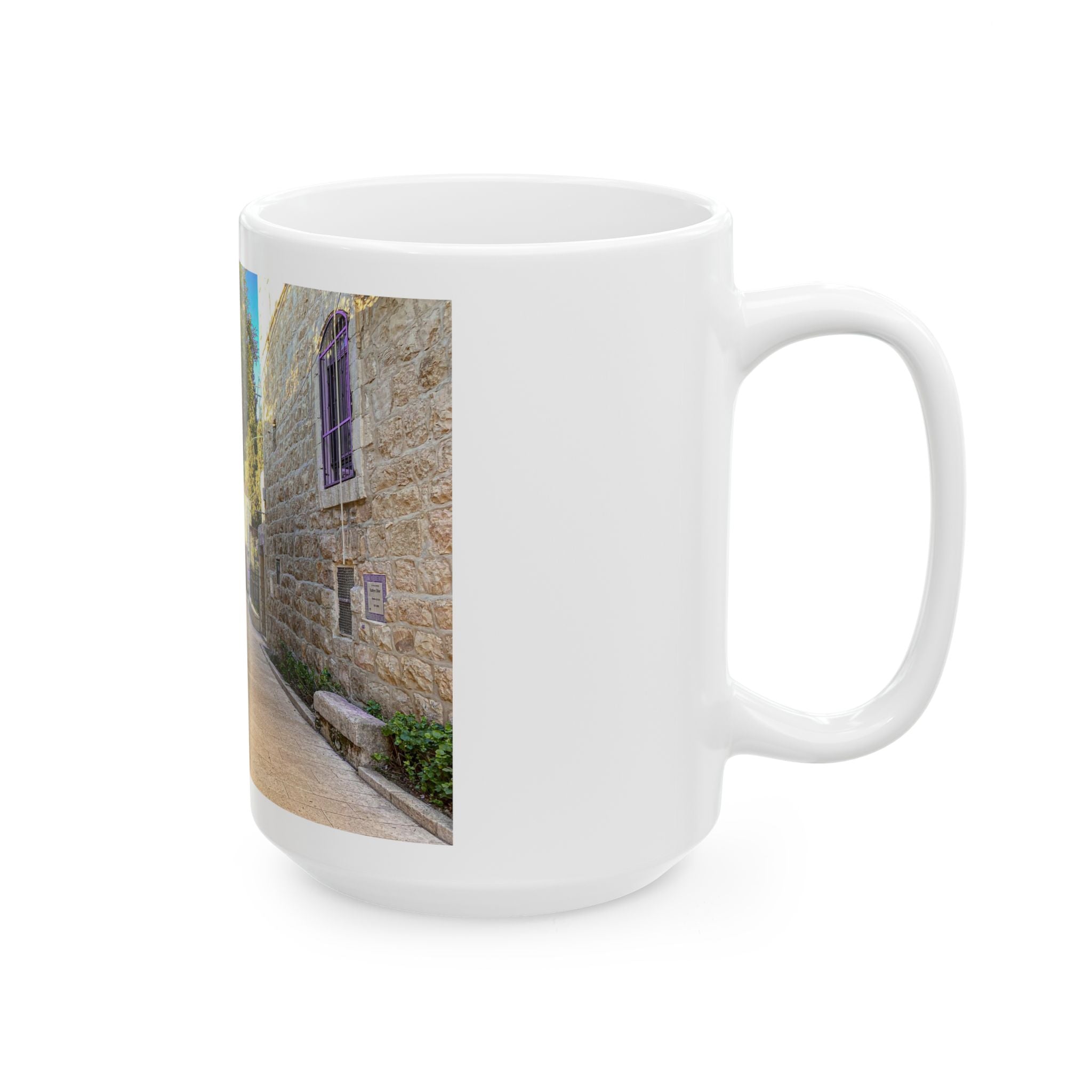 Jerusalem Old City Jewish Quarter Alley Ceramic Mug, (11oz, 15oz)