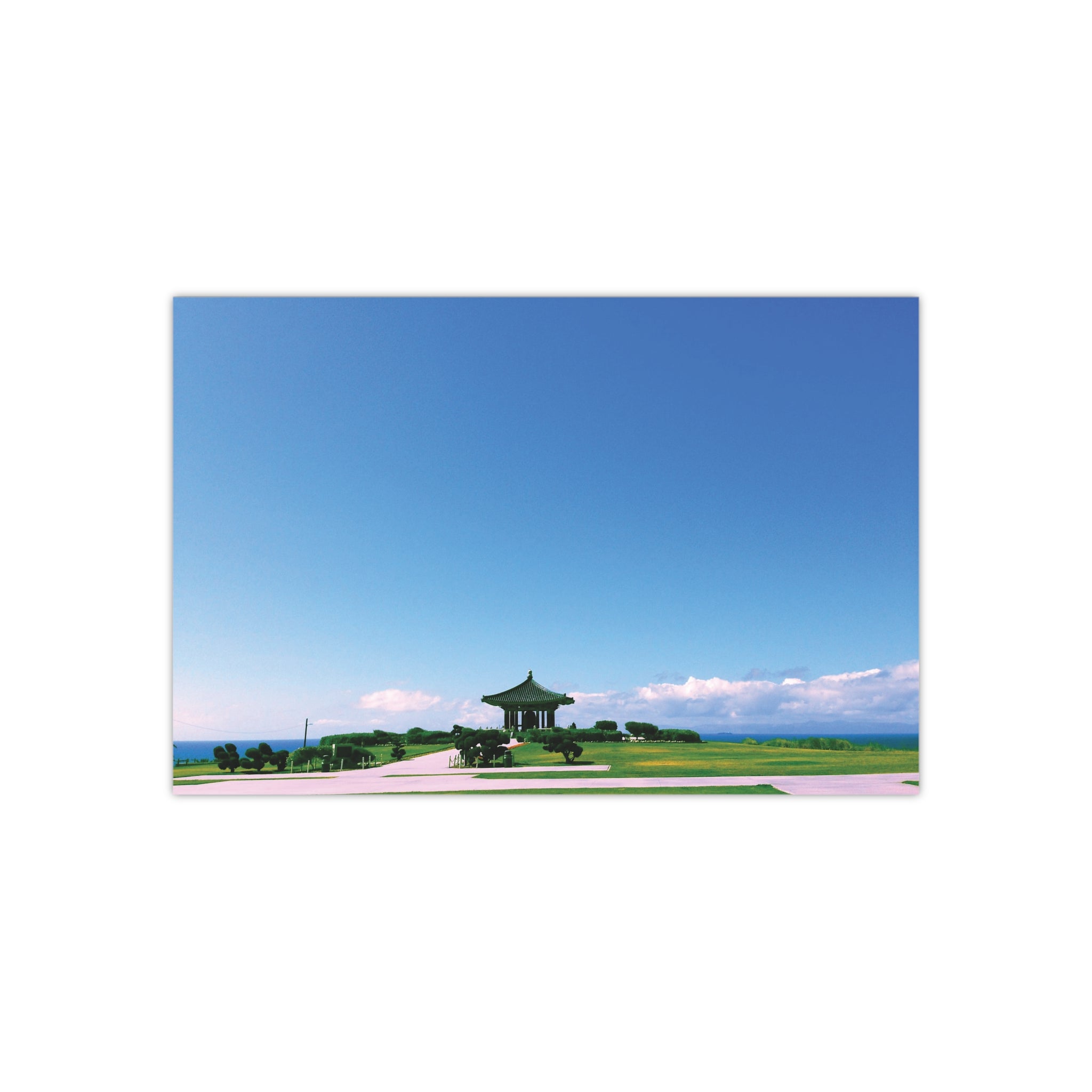 The Korean Bell of Friendship in Angel's Gate Park, San Pedro, Los Angeles, California  - Satin Poster (300gsm)