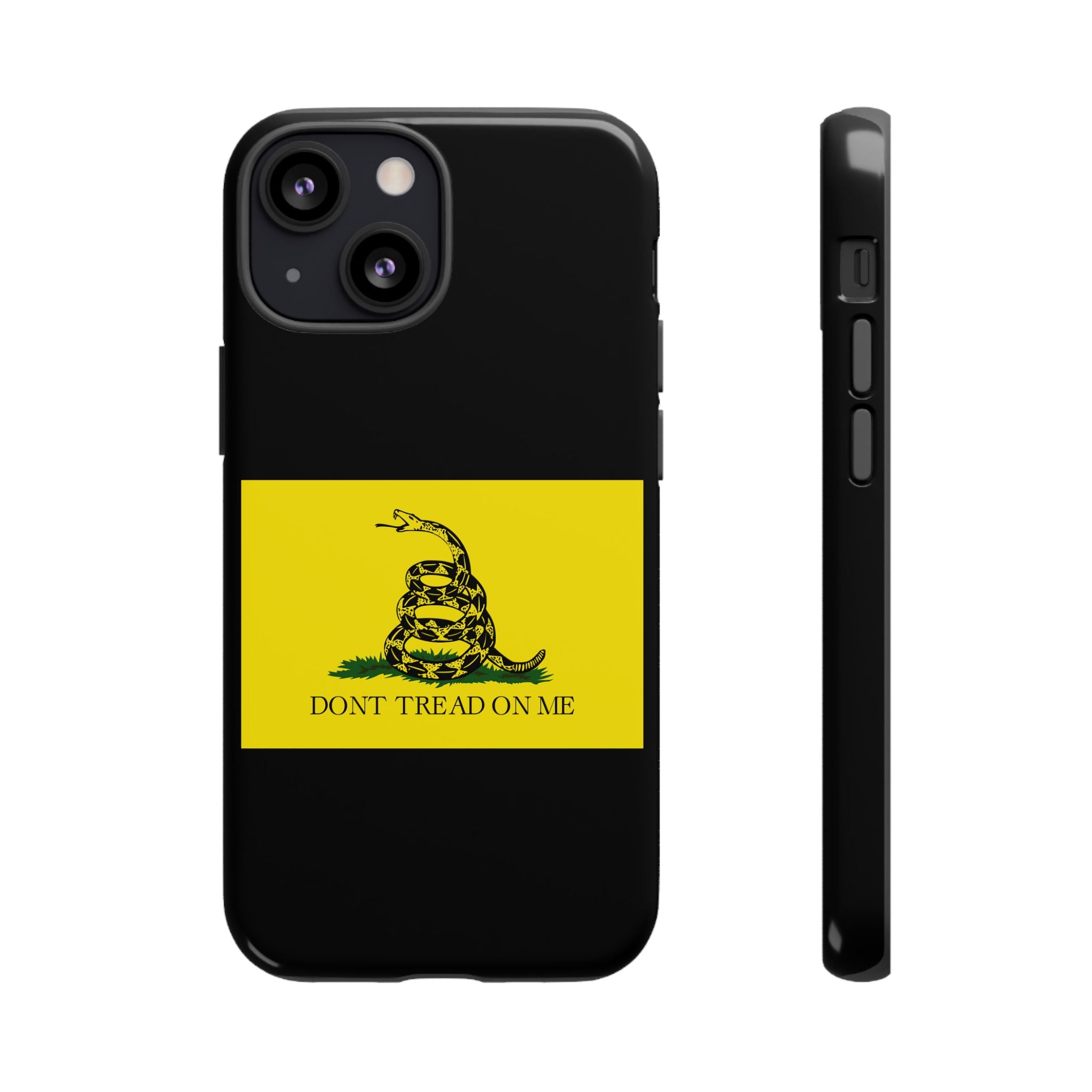 Gadsden flag "Dont Tread on Me" Tough Black & Yellow Cases