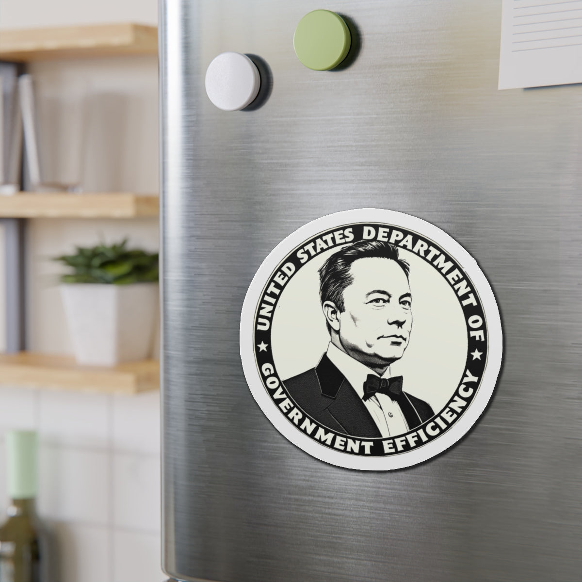 US DOGE Elon Musk Die-Cut Magnets