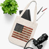 Rustic American Flag Canvas Tote Bag