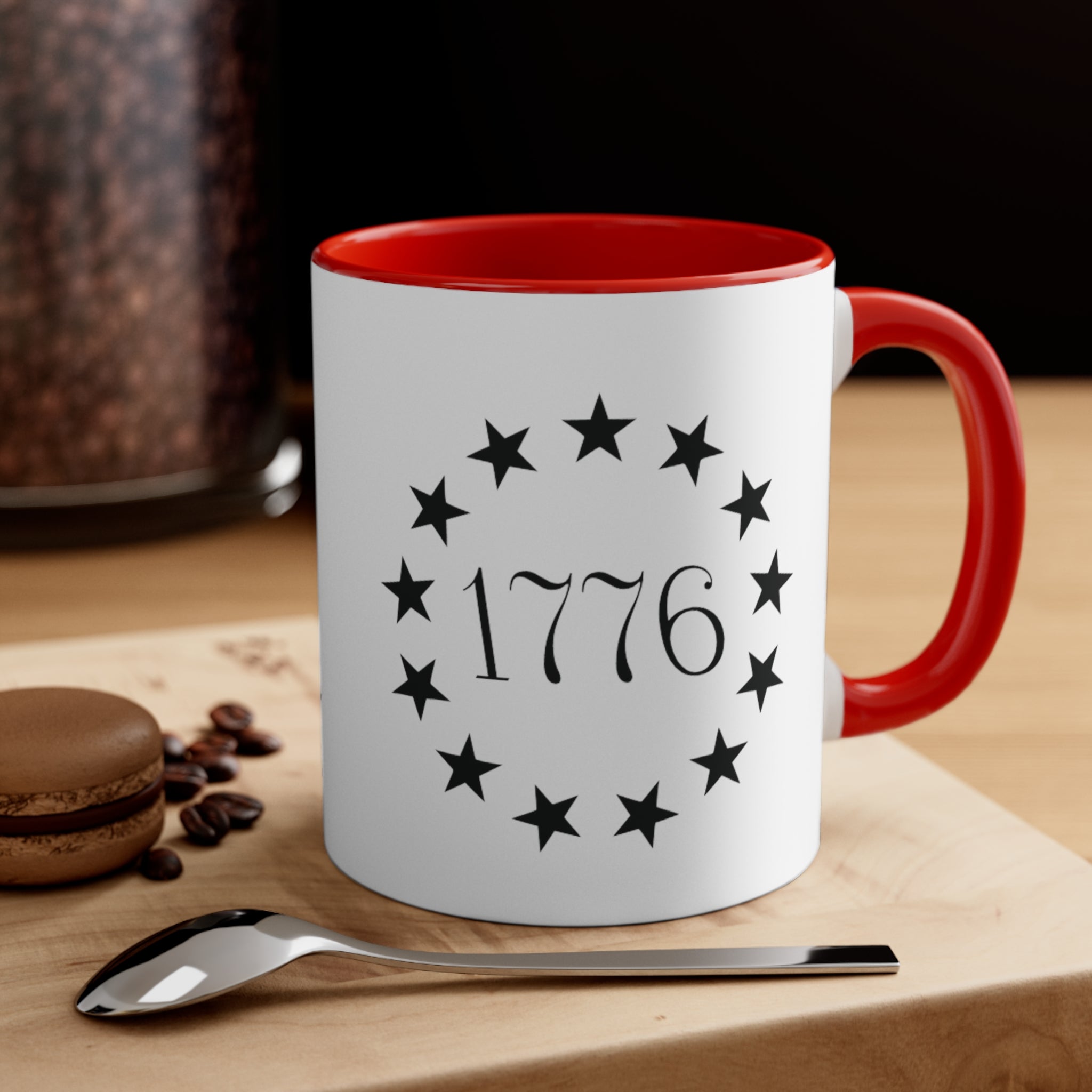 Benjamin Franklin Quote "Rebellion to Tyrants is Obedience to God" Accent Coffee Mug, 11oz