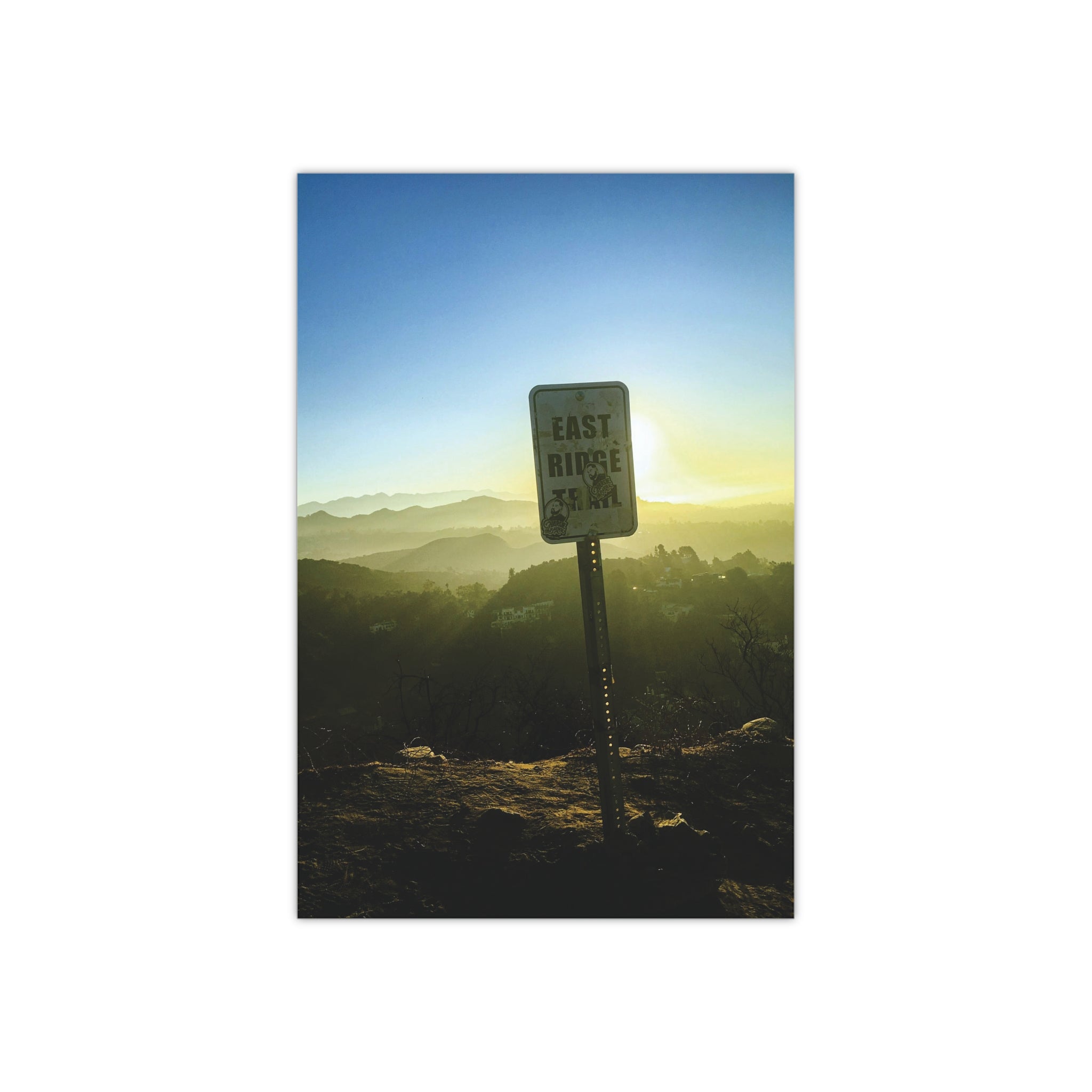 Sunrise on East Ridge Trail, Runyon Canyon, Los Angeles, California - Satin Poster (300gsm)