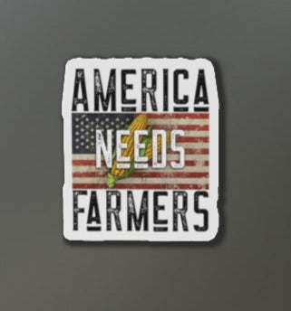 America NEEDS Farmers Die-Cut Magnets