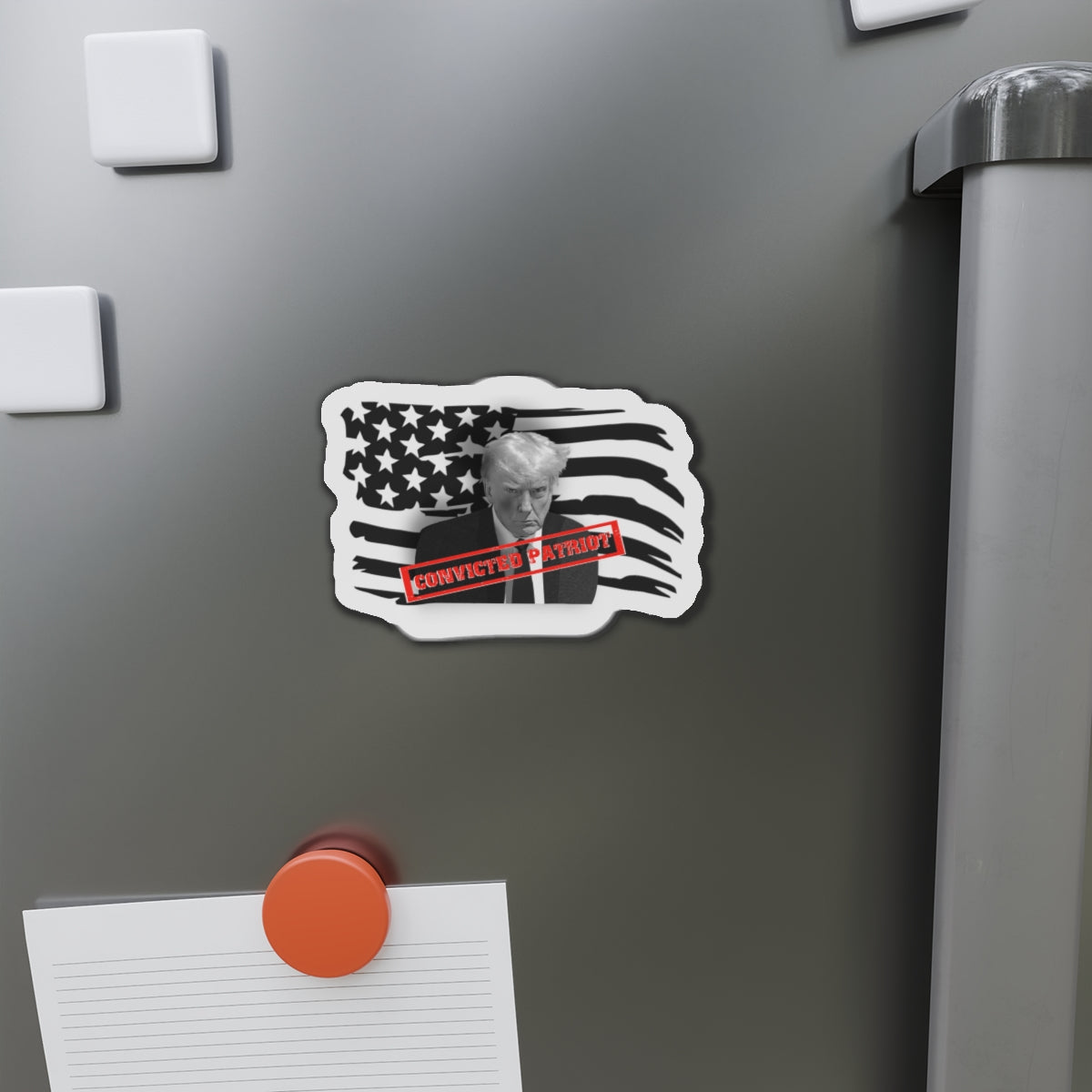 Trump Mugshot 2024 CONVICTED PATRIOT MAGA Die-Cut Magnets