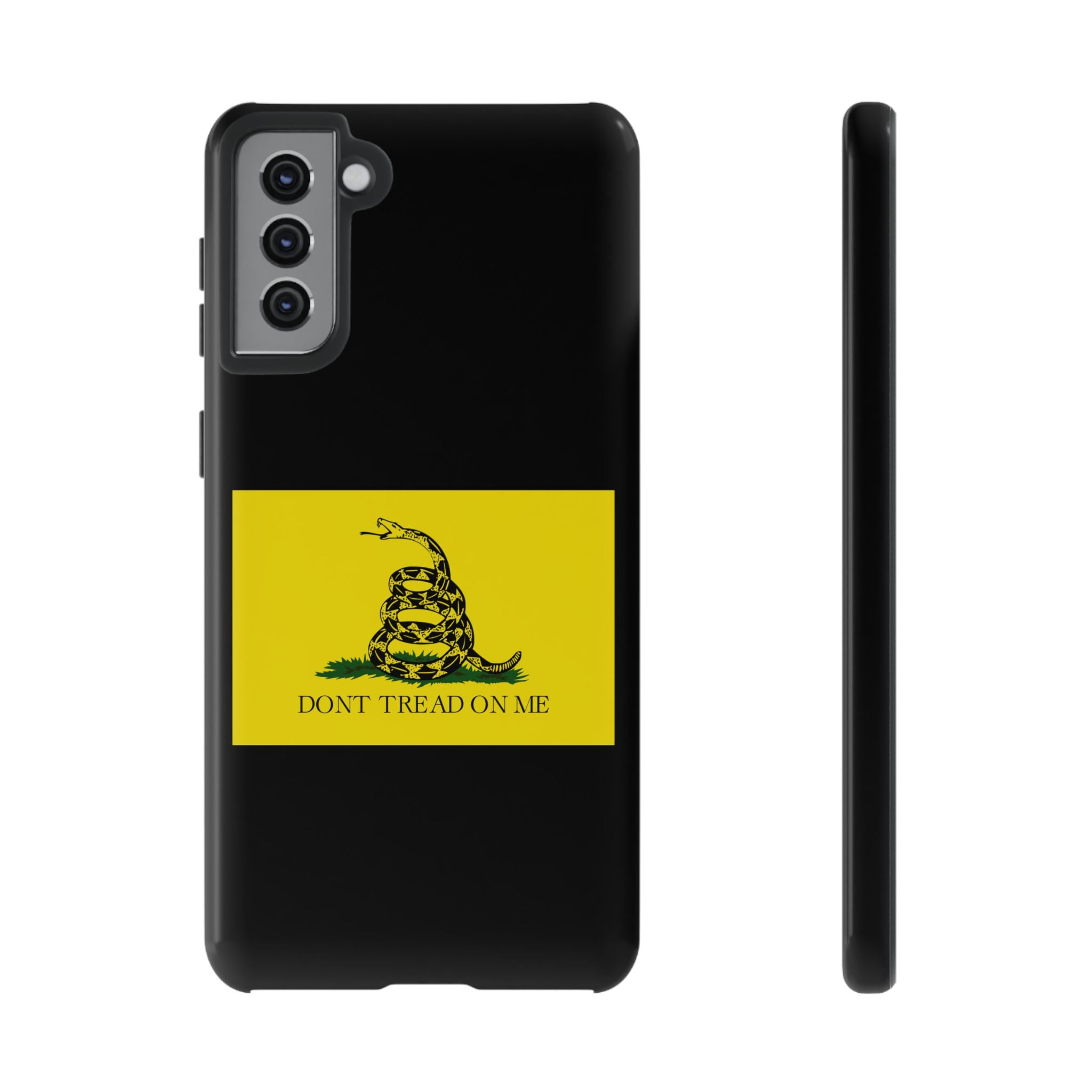 Gadsden flag "Dont Tread on Me" Tough Black & Yellow Cases