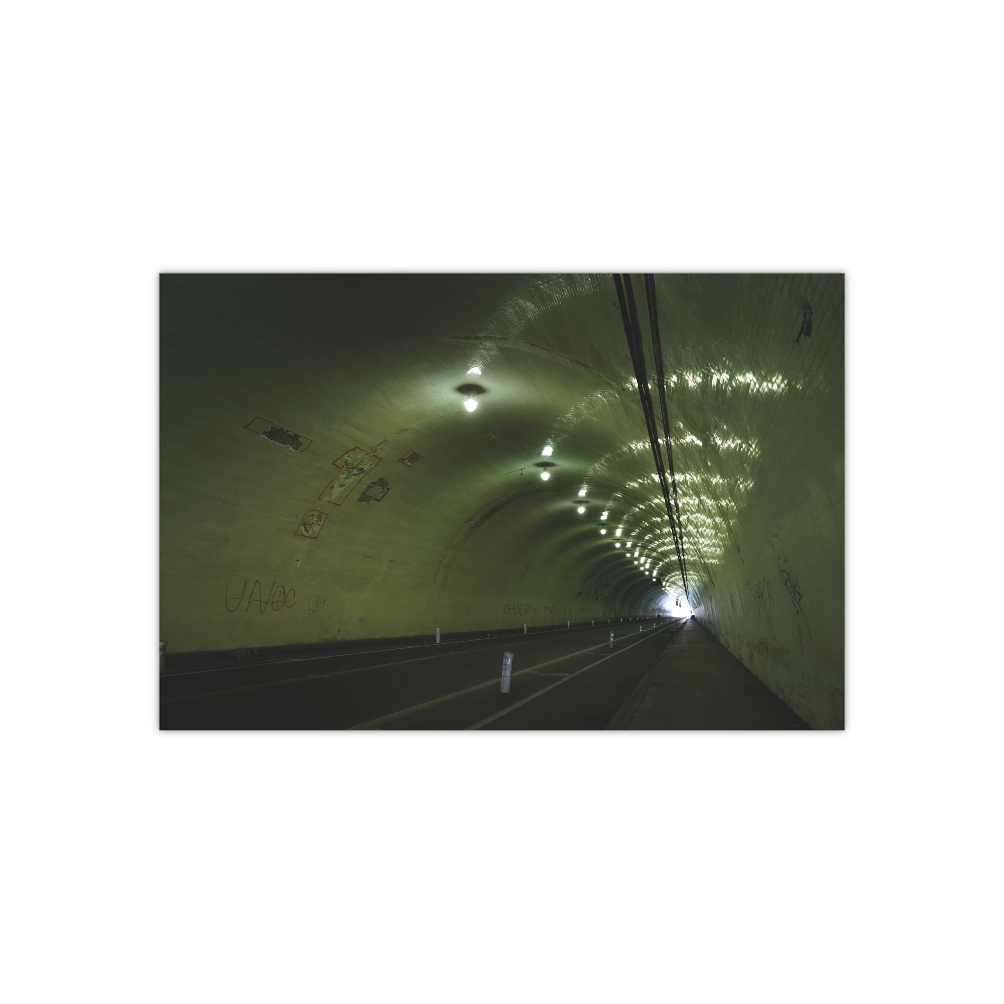 Historic 2nd Street Tunnel, Downtown Los Angeles, California Satin Poster (300gsm)