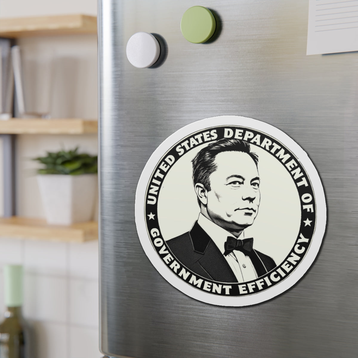 US DOGE Elon Musk Die-Cut Magnets