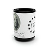 Benjamin Franklin Quote "Rebellion to Tyrants is Obedience to God" Accent Coffee Mug, 15oz