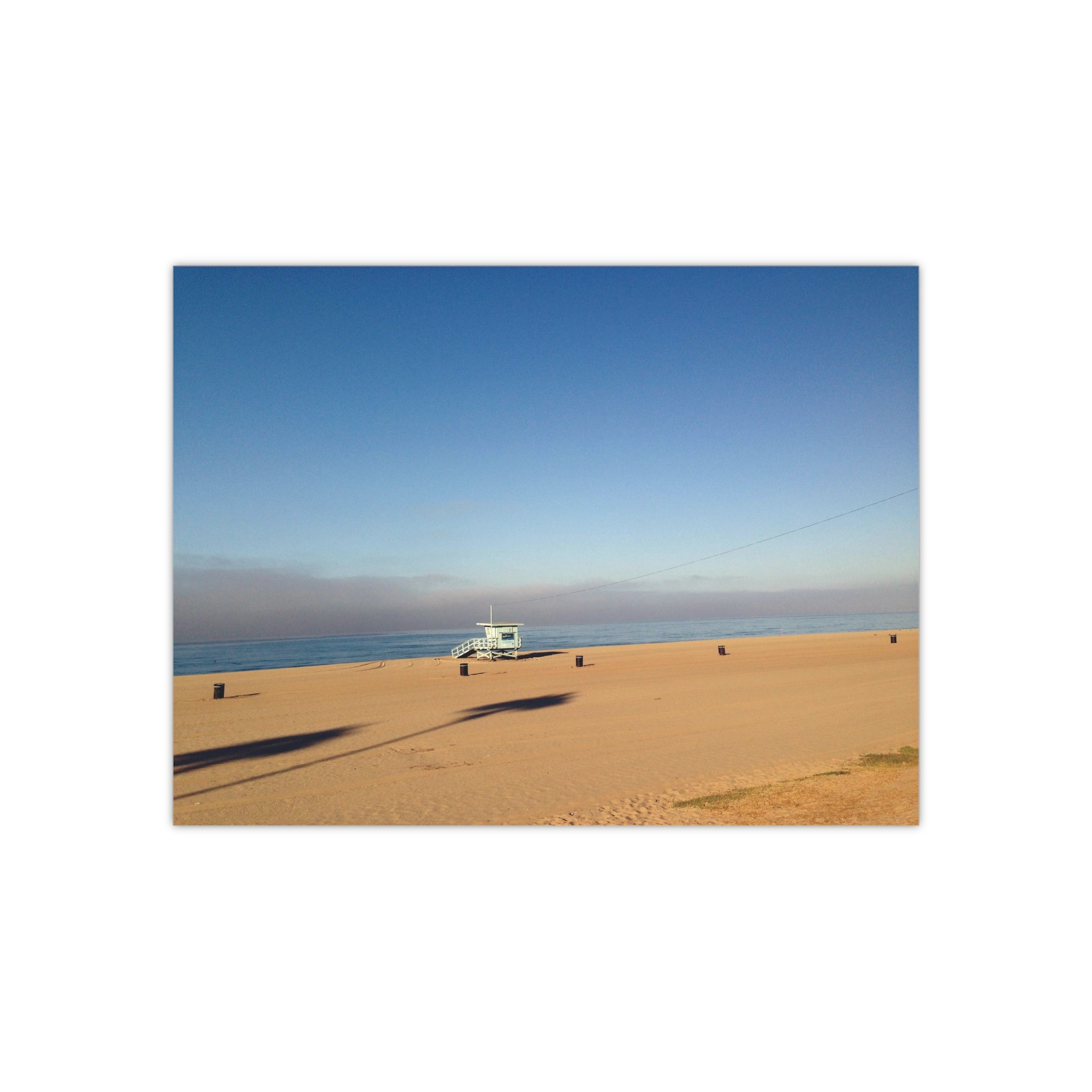 Early Morning at Will Rogers Beach, Santa Monica, California - Satin Poster (300gsm)