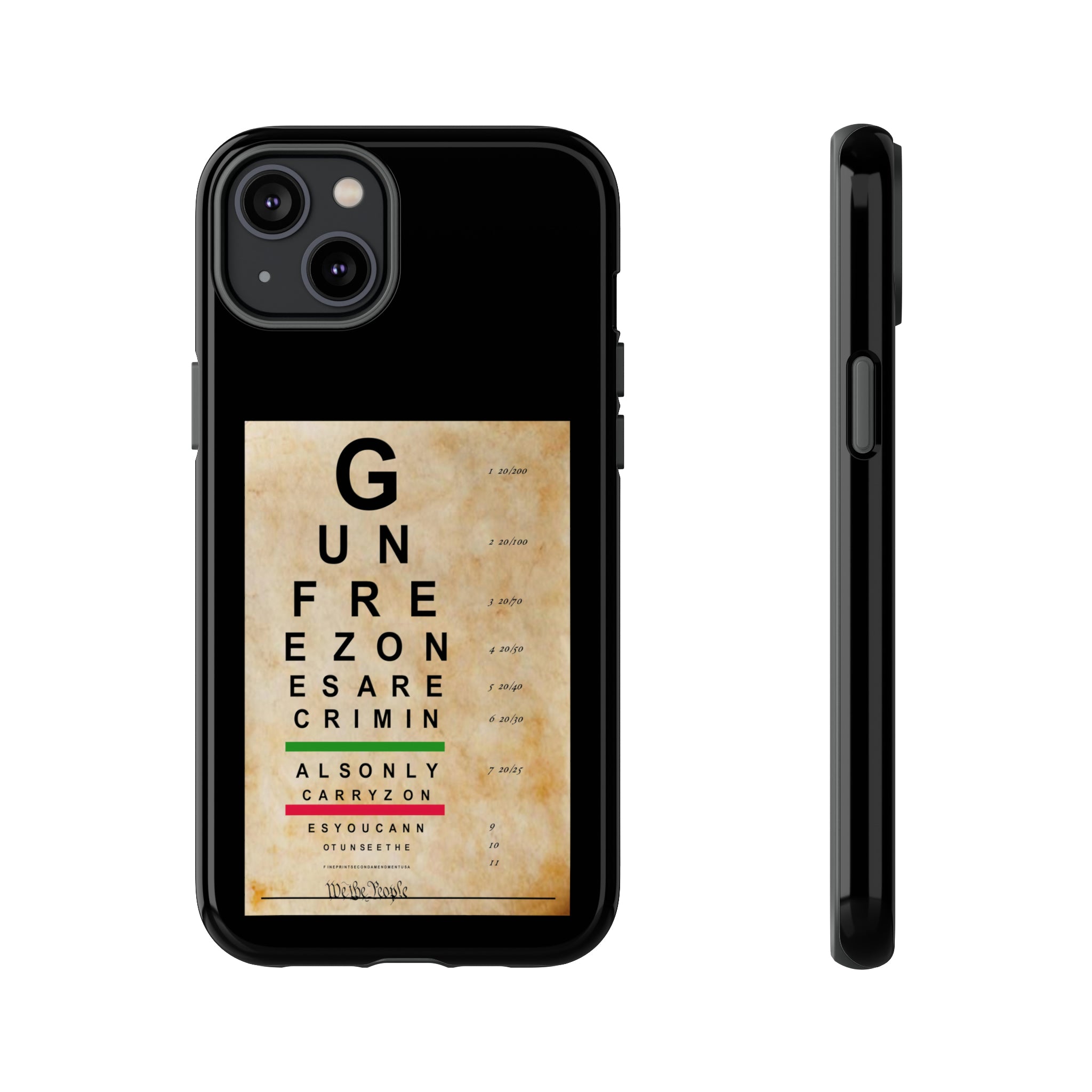 Second Amendment Eye Chart Tough Case