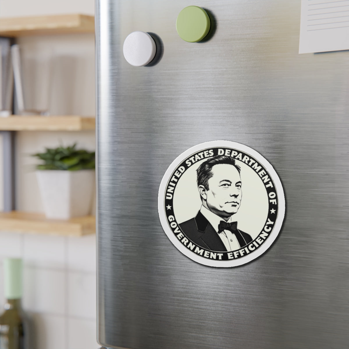 US DOGE Elon Musk Die-Cut Magnets