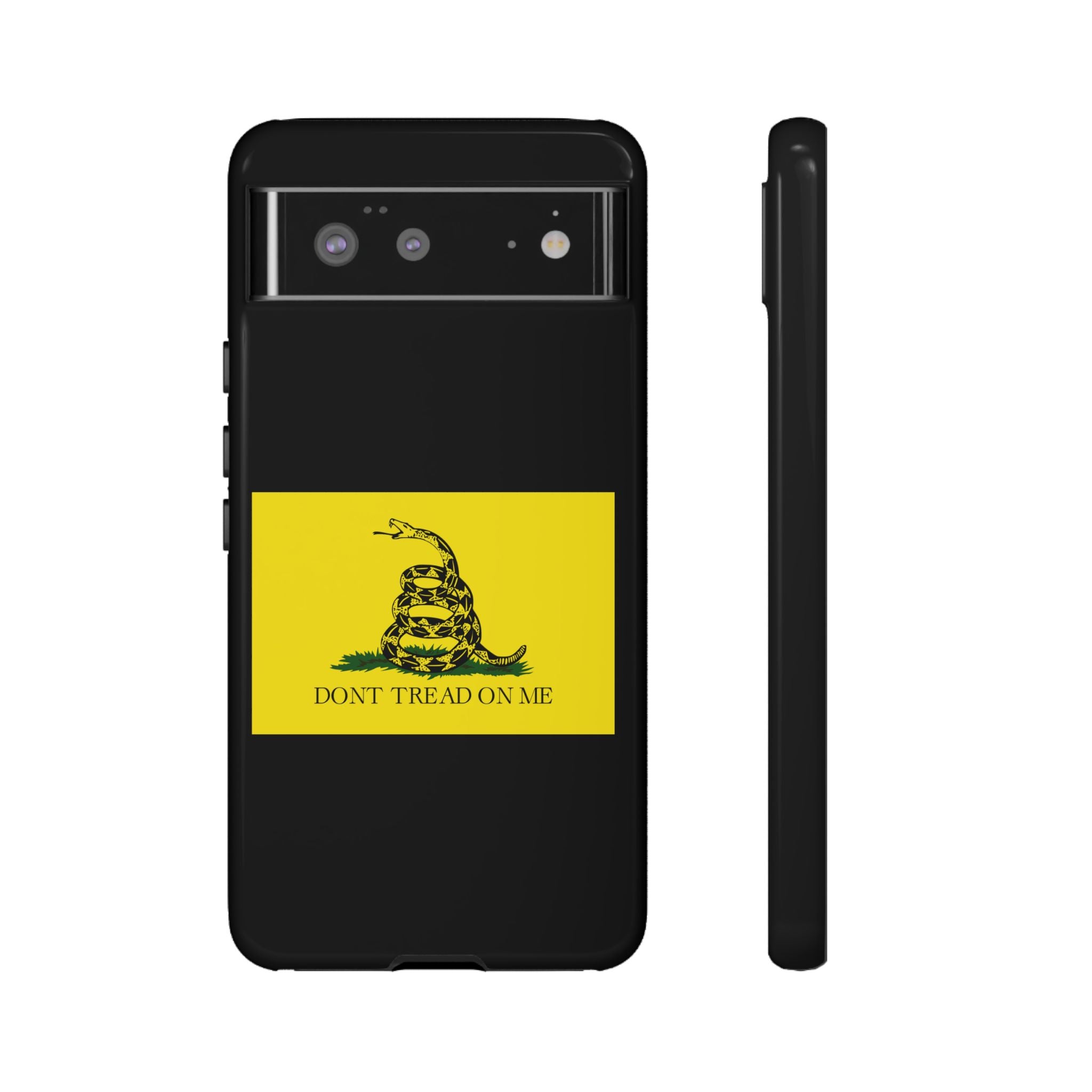 Gadsden flag "Dont Tread on Me" Tough Black & Yellow Cases