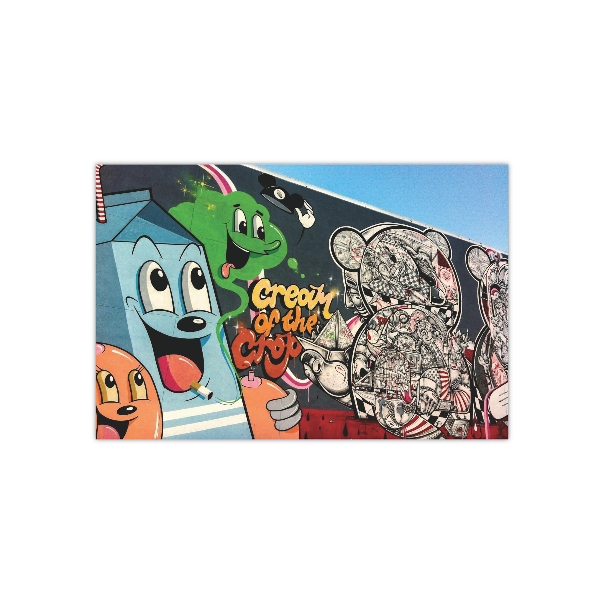 Mural in Downtown Los Angeles, California Satin Poster (300gsm)