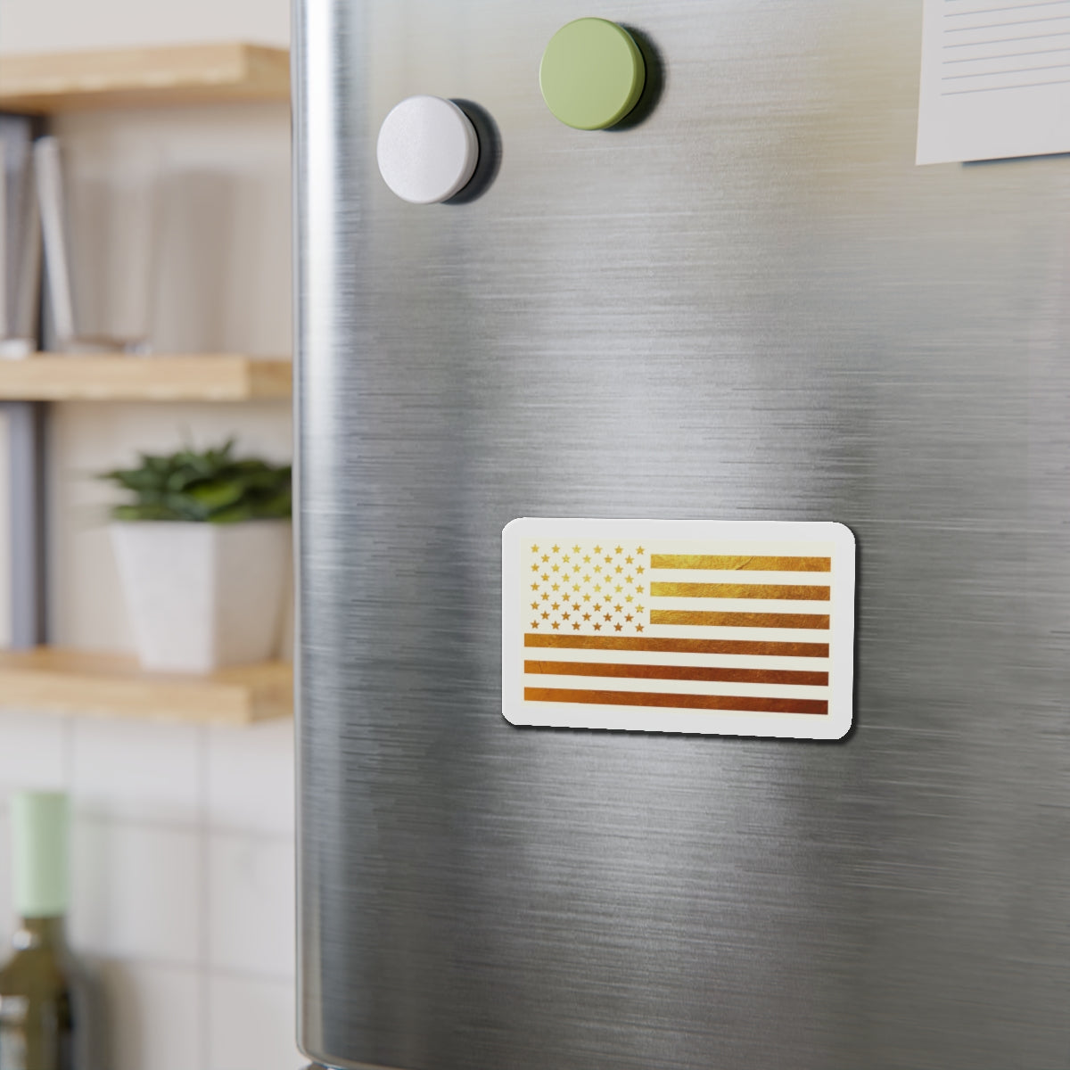 Ultimate USA Flag Gold Leaf Old Glory Die-Cut Magnets