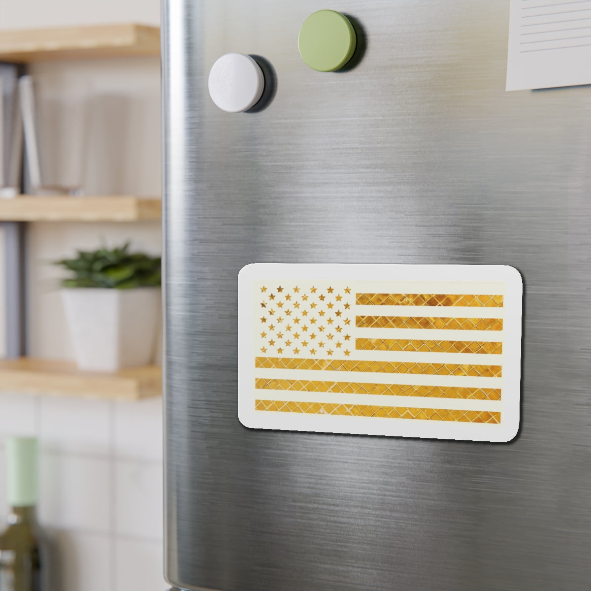 Ultimate USA Flag Gold Mosaic Old Glory Die-Cut Magnets