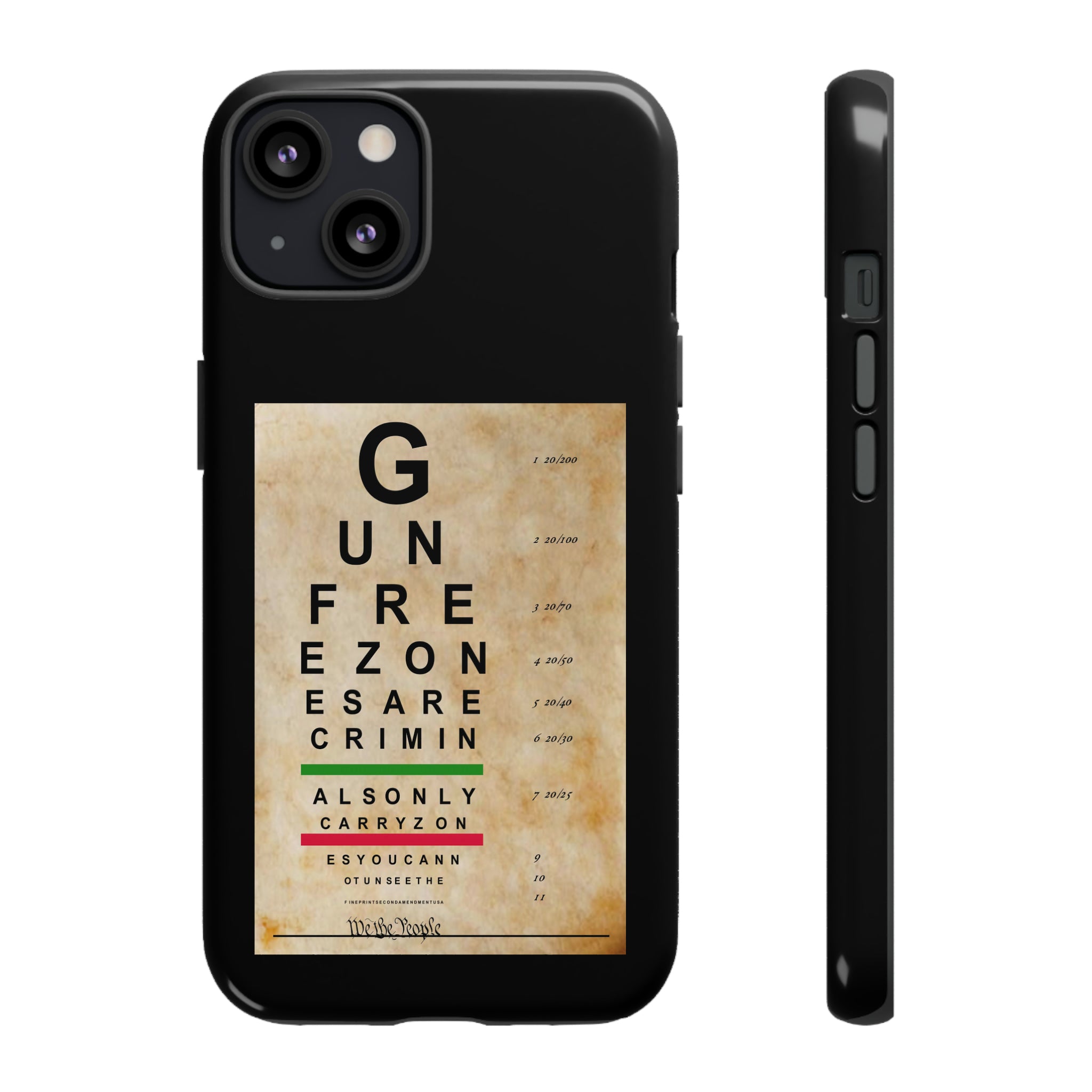 Second Amendment Eye Chart Tough Case