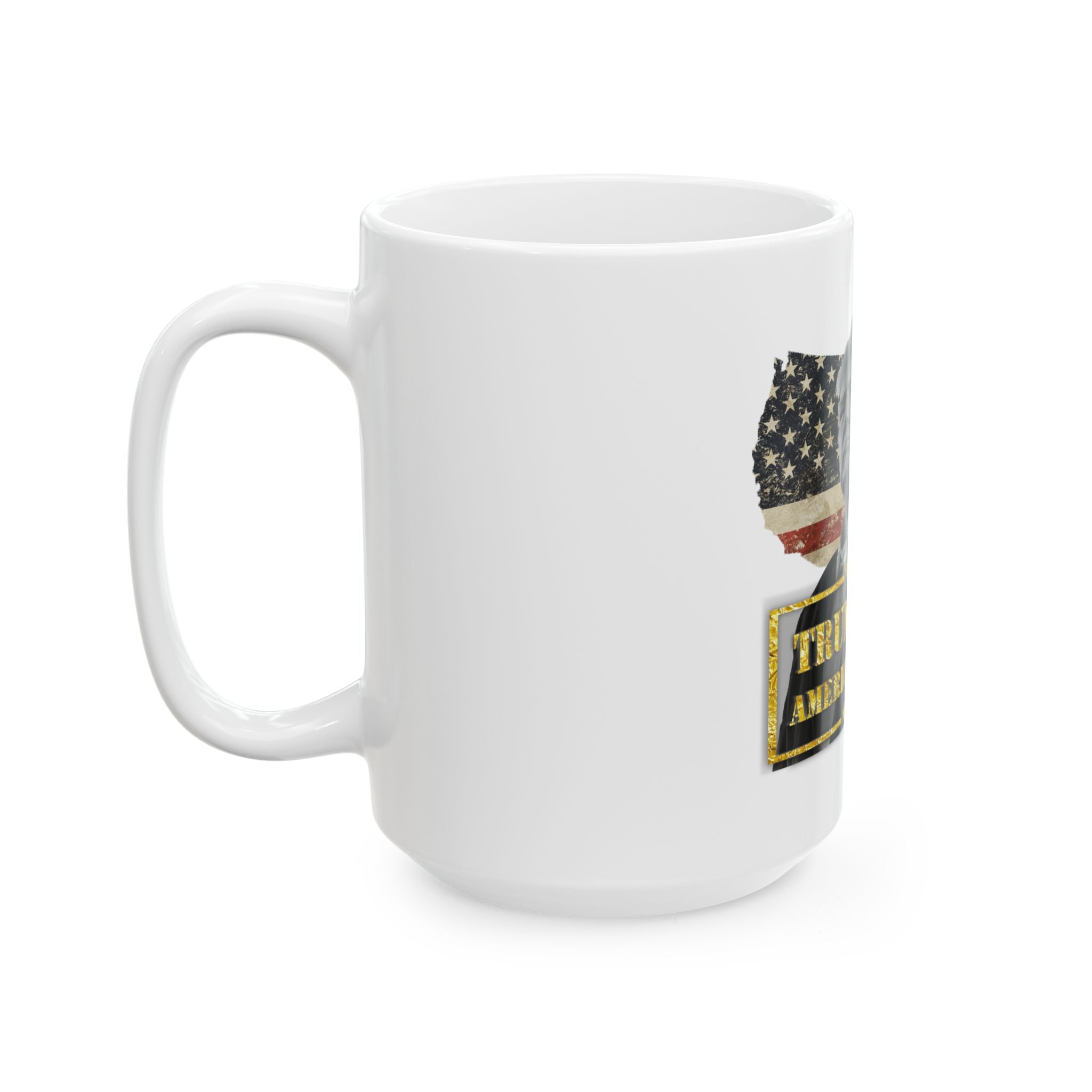 Trump 2024 American Badass Ceramic Mug, (11oz, 15oz)