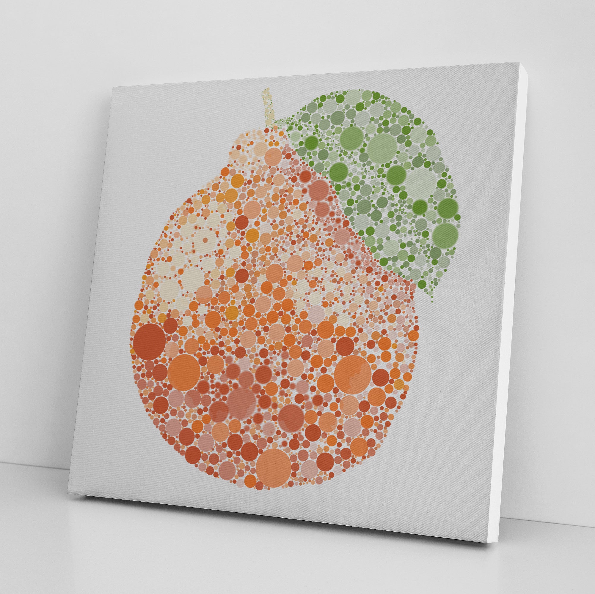 Ishihara Tangelo Fruit Abstract Artwork Canvas Print