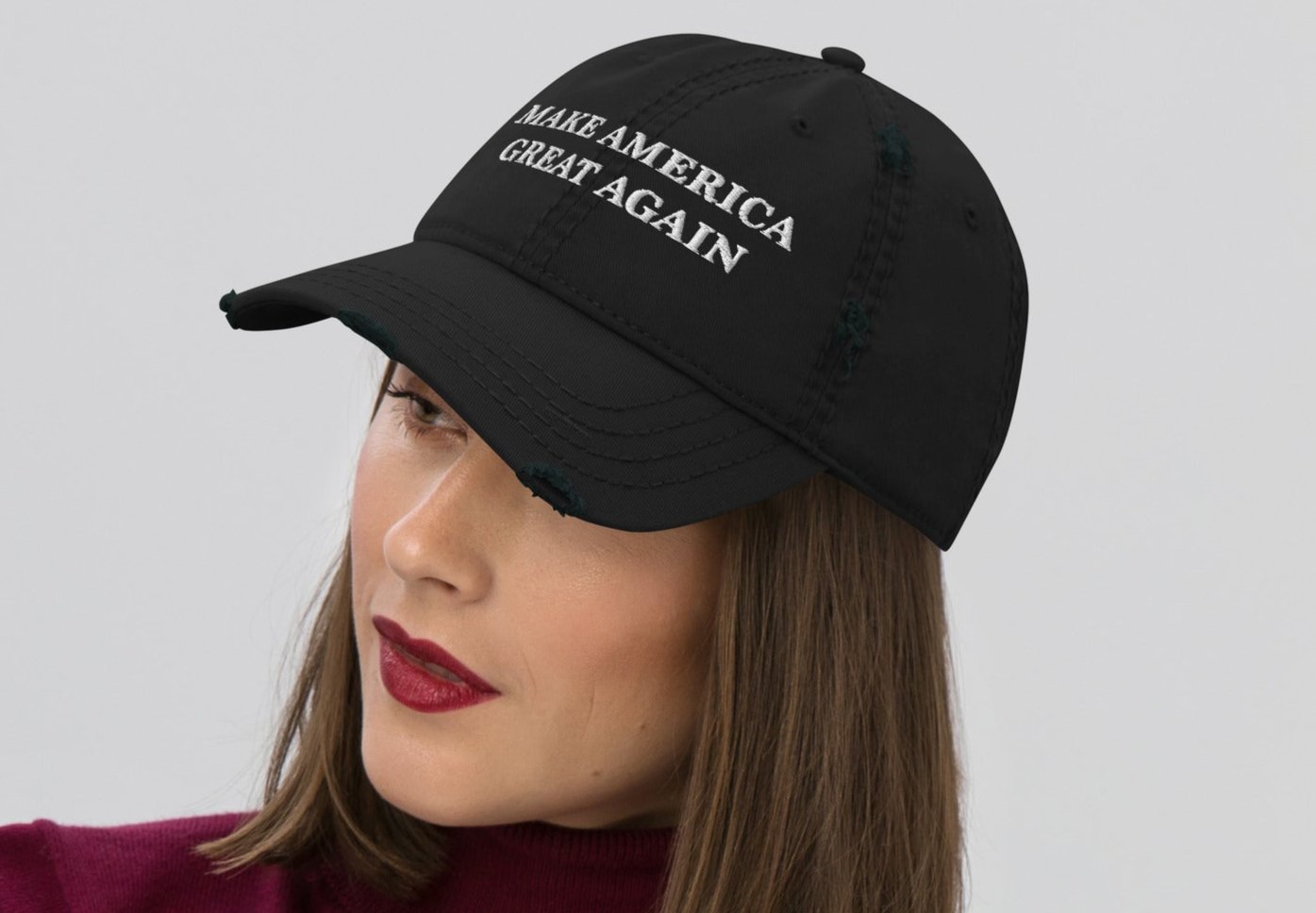 MAKE AMERICA GREAT AGAIN Distressed Dad Hat