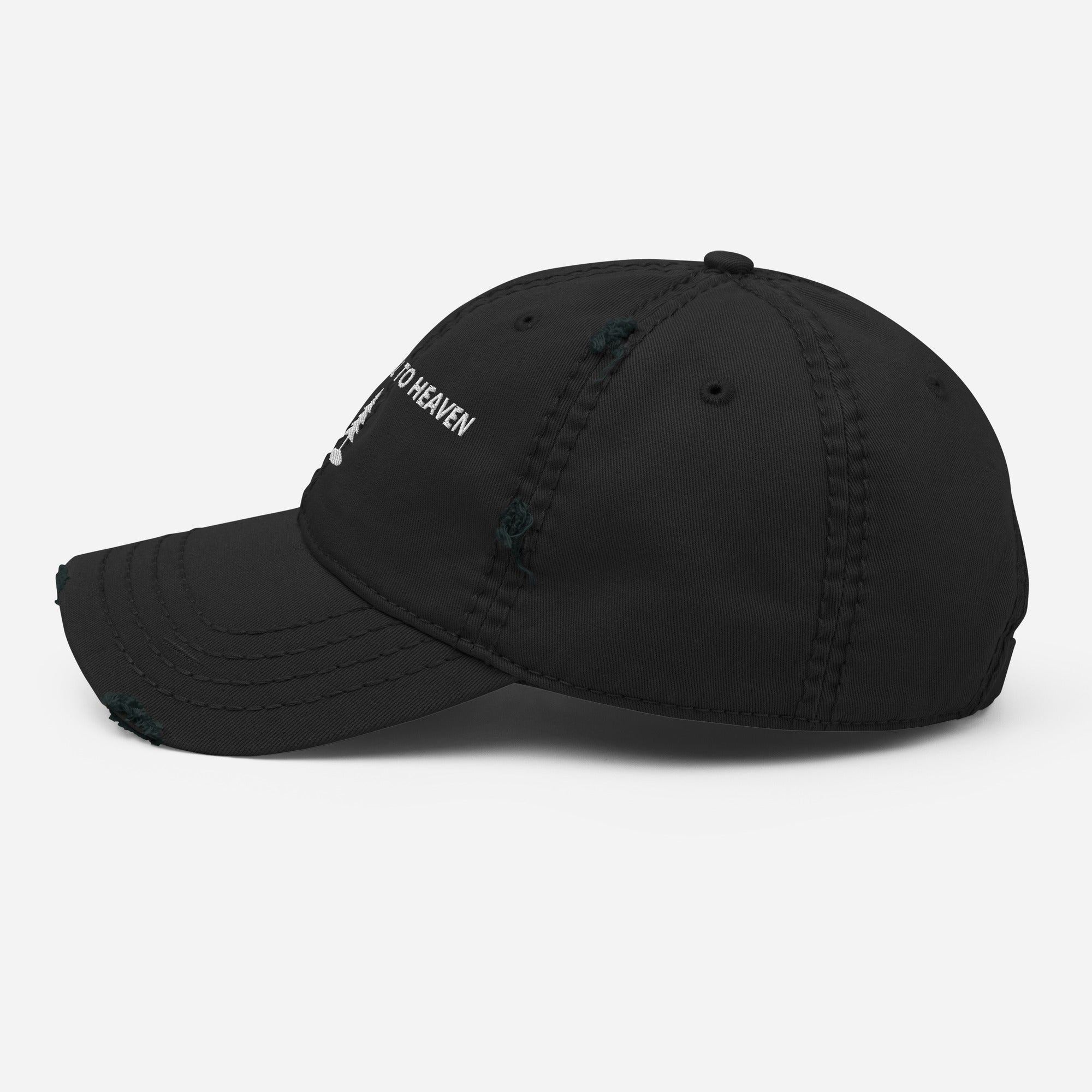 Distressed Black & White An Appeal To Heaven Embroidered Dad Hat