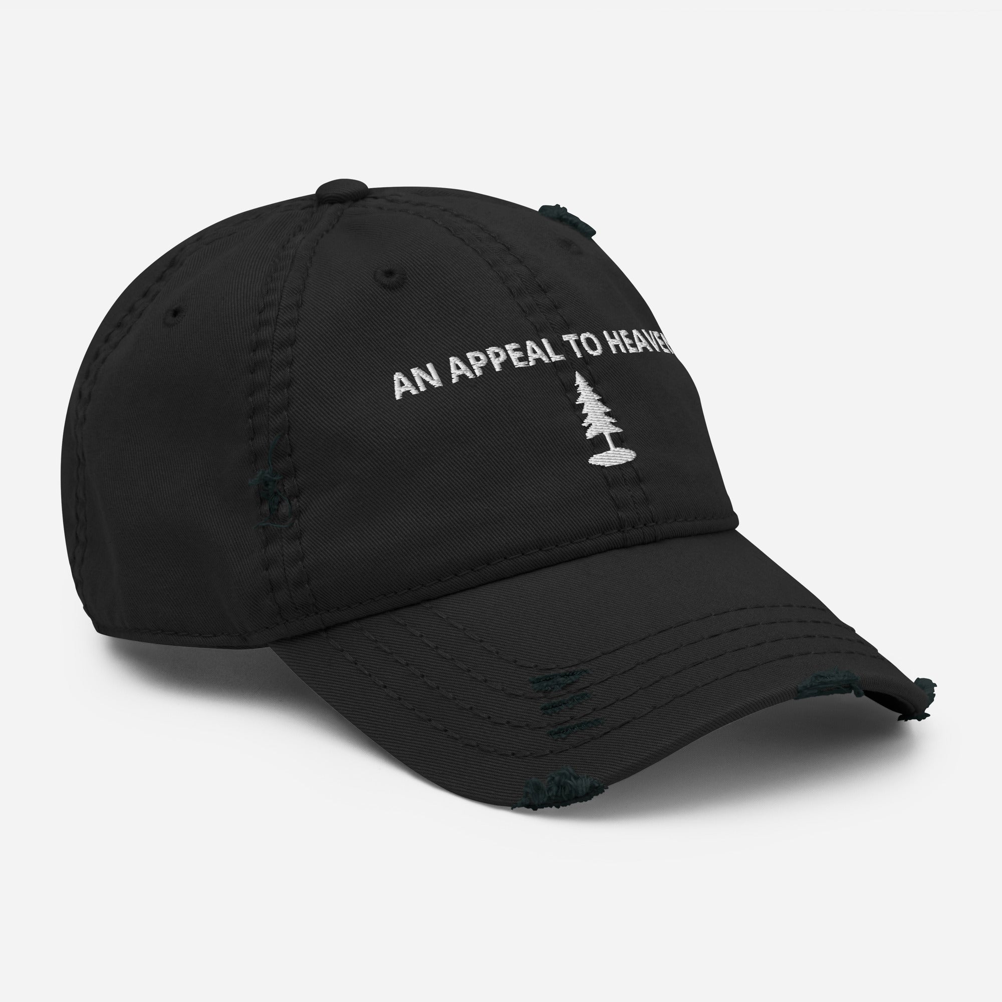 Distressed Black & White An Appeal To Heaven Embroidered Dad Hat